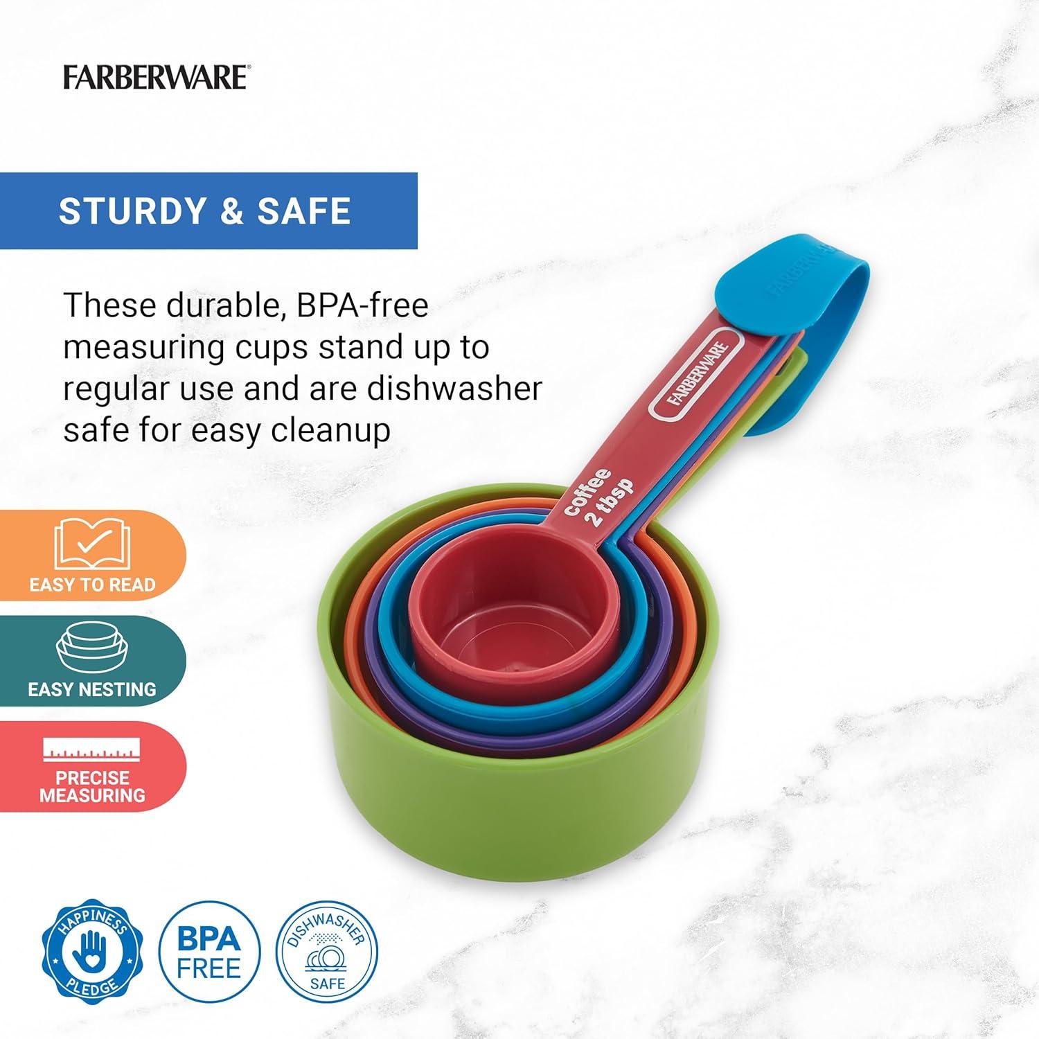 Juego de Tazas Medidoras 5 Piezas Farberware Plástico Duradero