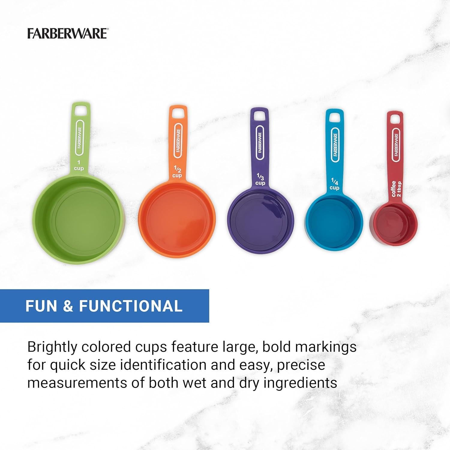 Juego de Tazas Medidoras 5 Piezas Farberware Plástico Duradero