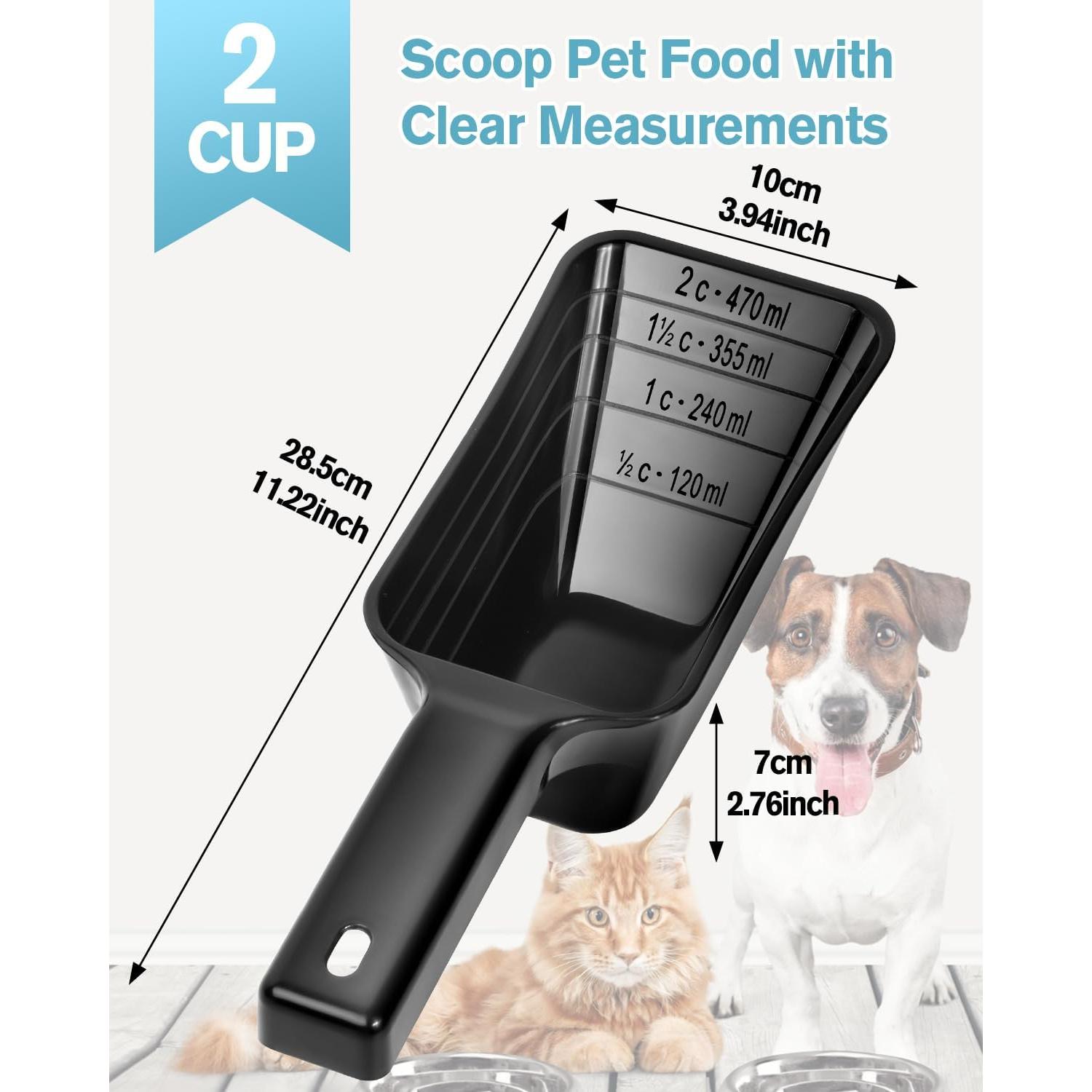 Cucharón Medidor de Comida para Perros Aosnare 2 Tazas - Paquete de 2