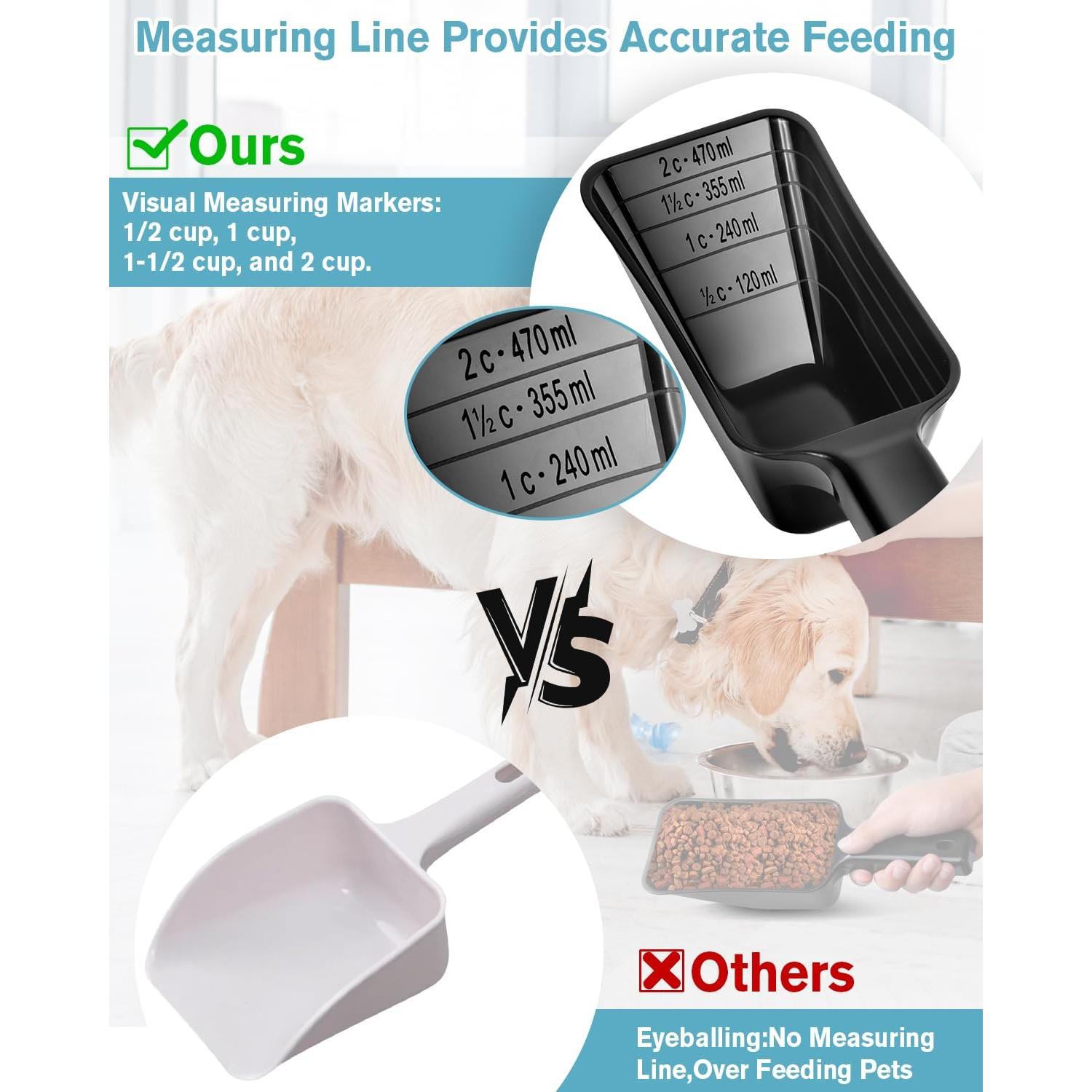 Cucharón Medidor de Comida para Perros Aosnare 2 Tazas - Paquete de 2