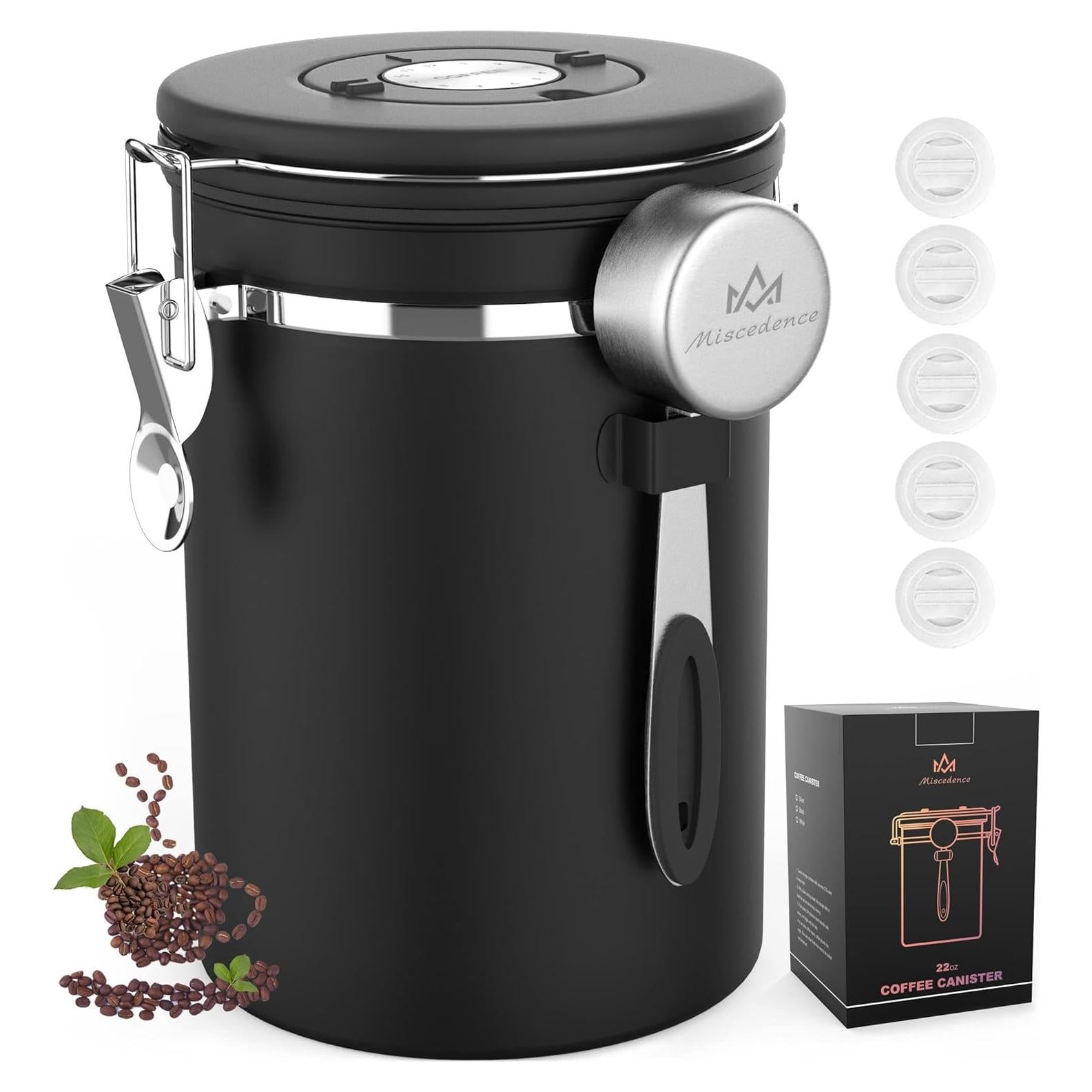 Contenedor Hermético de Café Miscedence 620g Acero Inoxidable