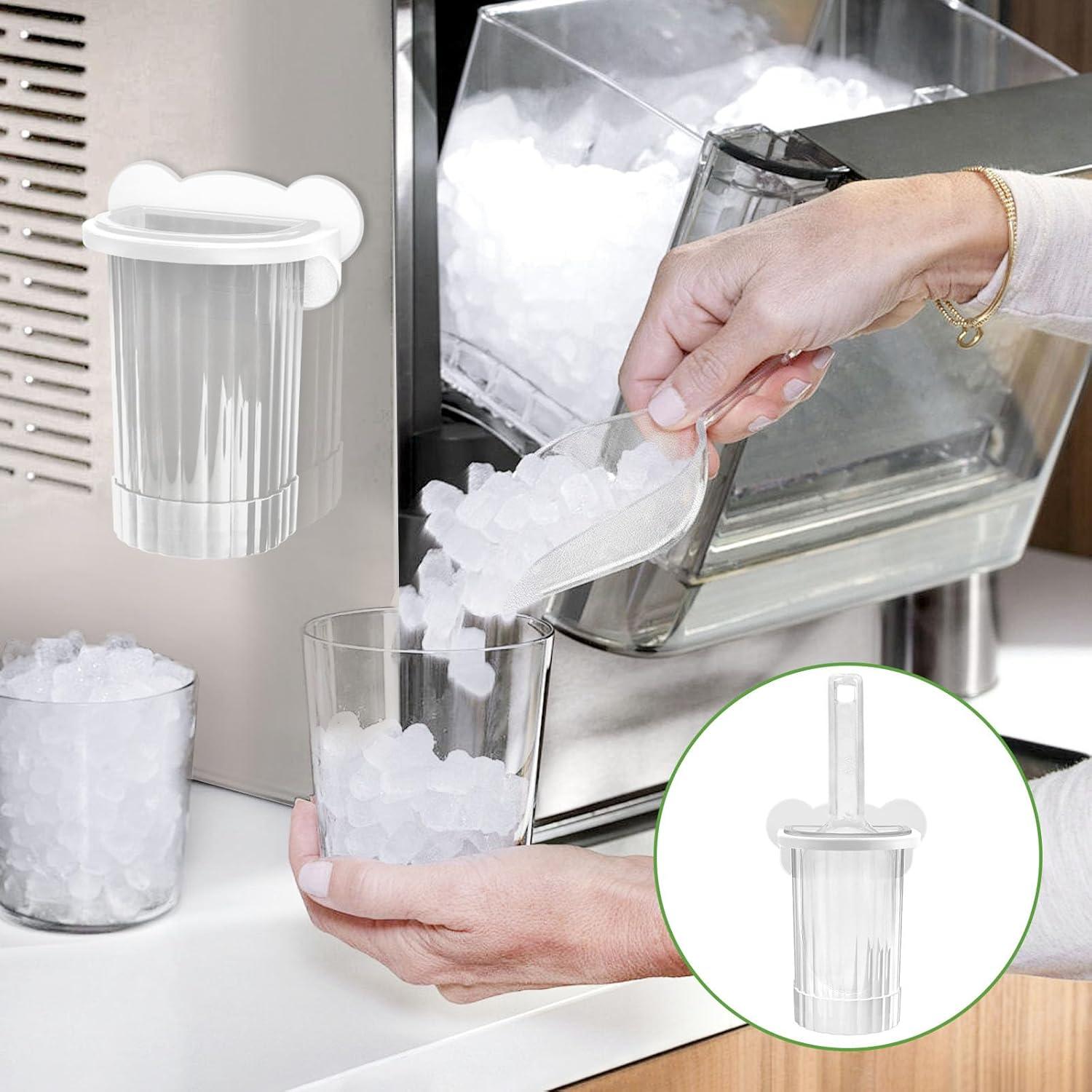 Cuchara de Hielo con Soporte Yitexin - Plástico Blanco Multifuncional