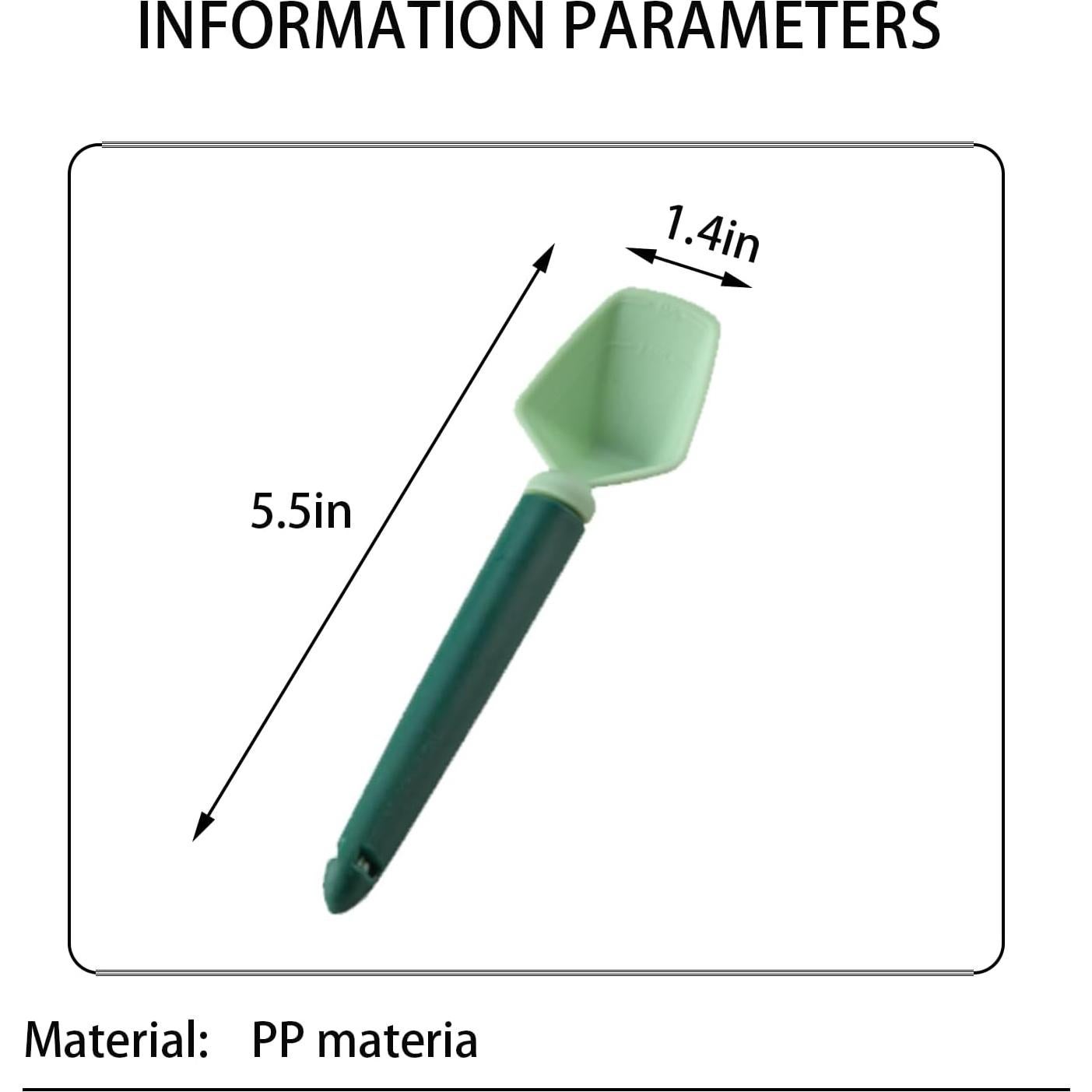 Juego de 2 Clips de Sellado y Cucharas Medidoras Magnéticas Verde