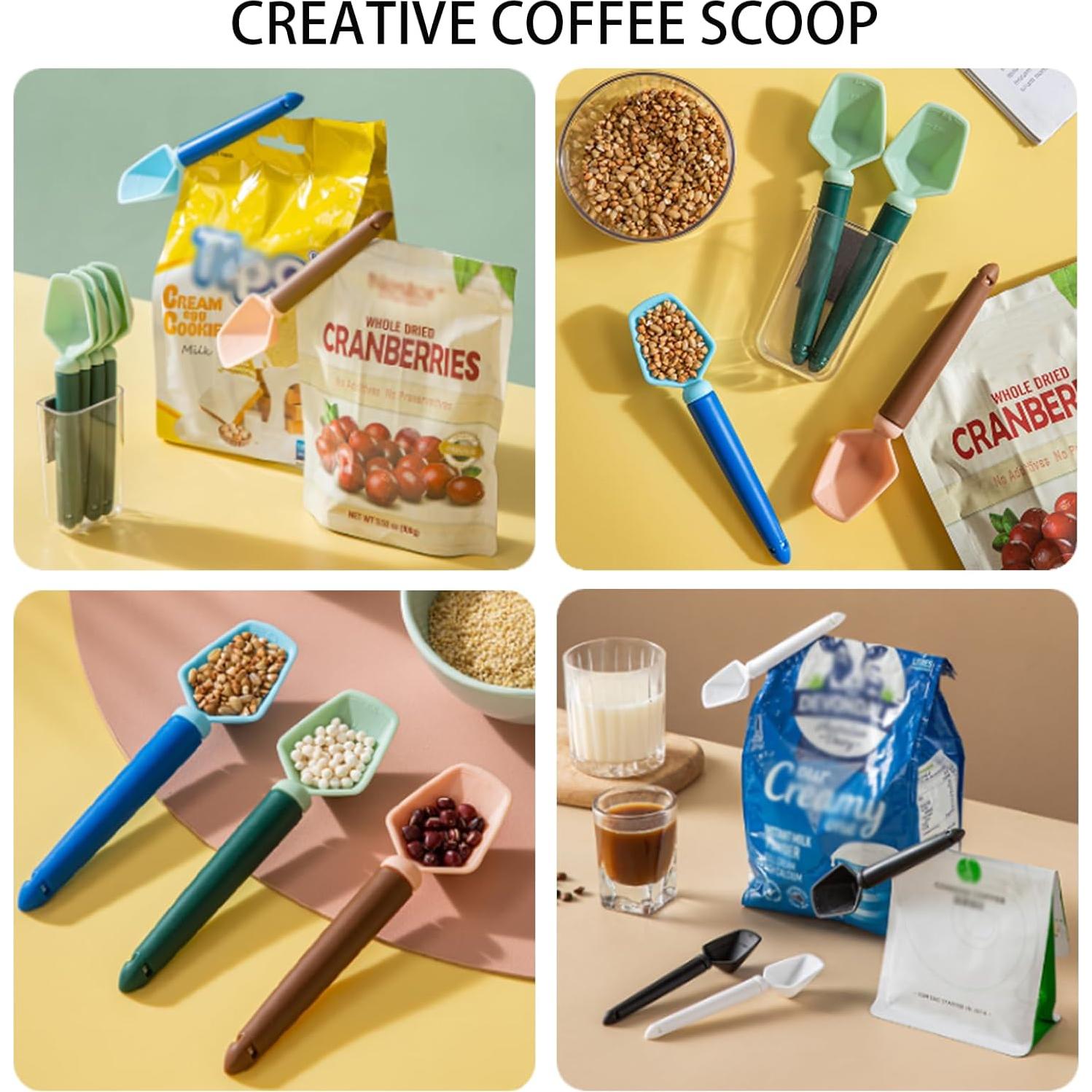 Juego de 2 Clips de Sellado y Cucharas Medidoras Magnéticas Verde