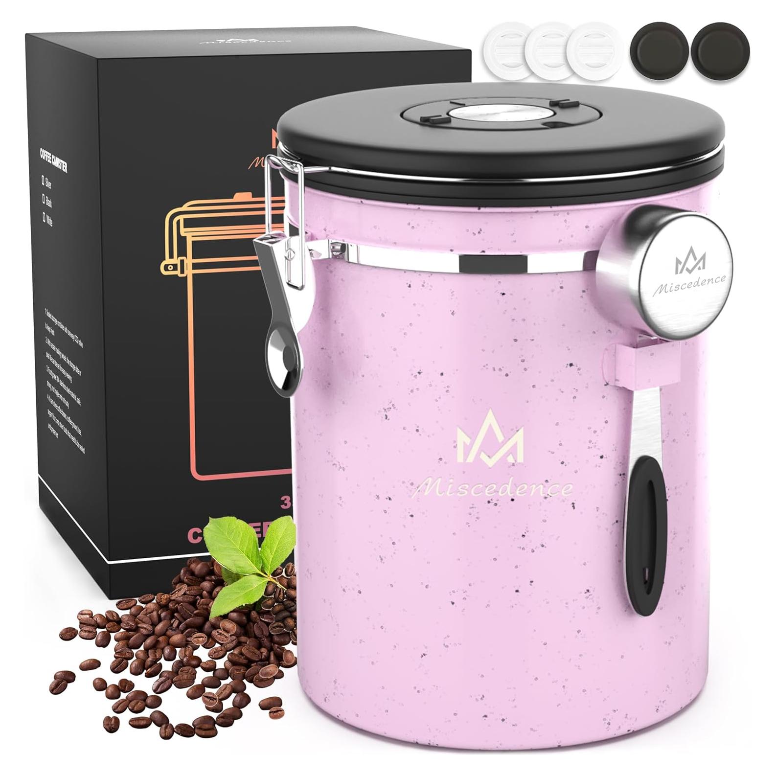 Tarro de Café Hermético Miscedence 35oz Acero Inoxidable Rosa