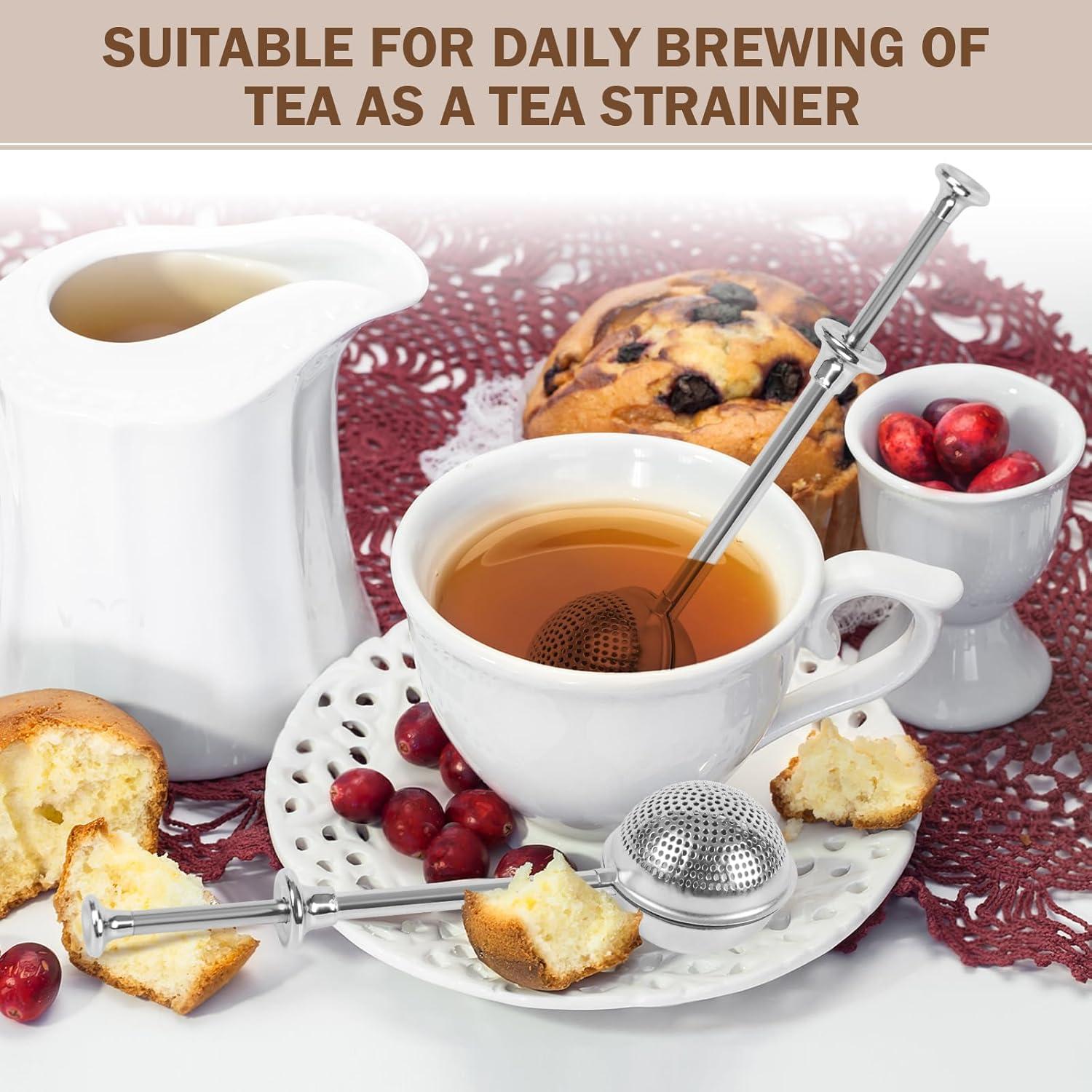 Colador de Té Acero Inoxidable 2 Piezas Infusor Multifuncional