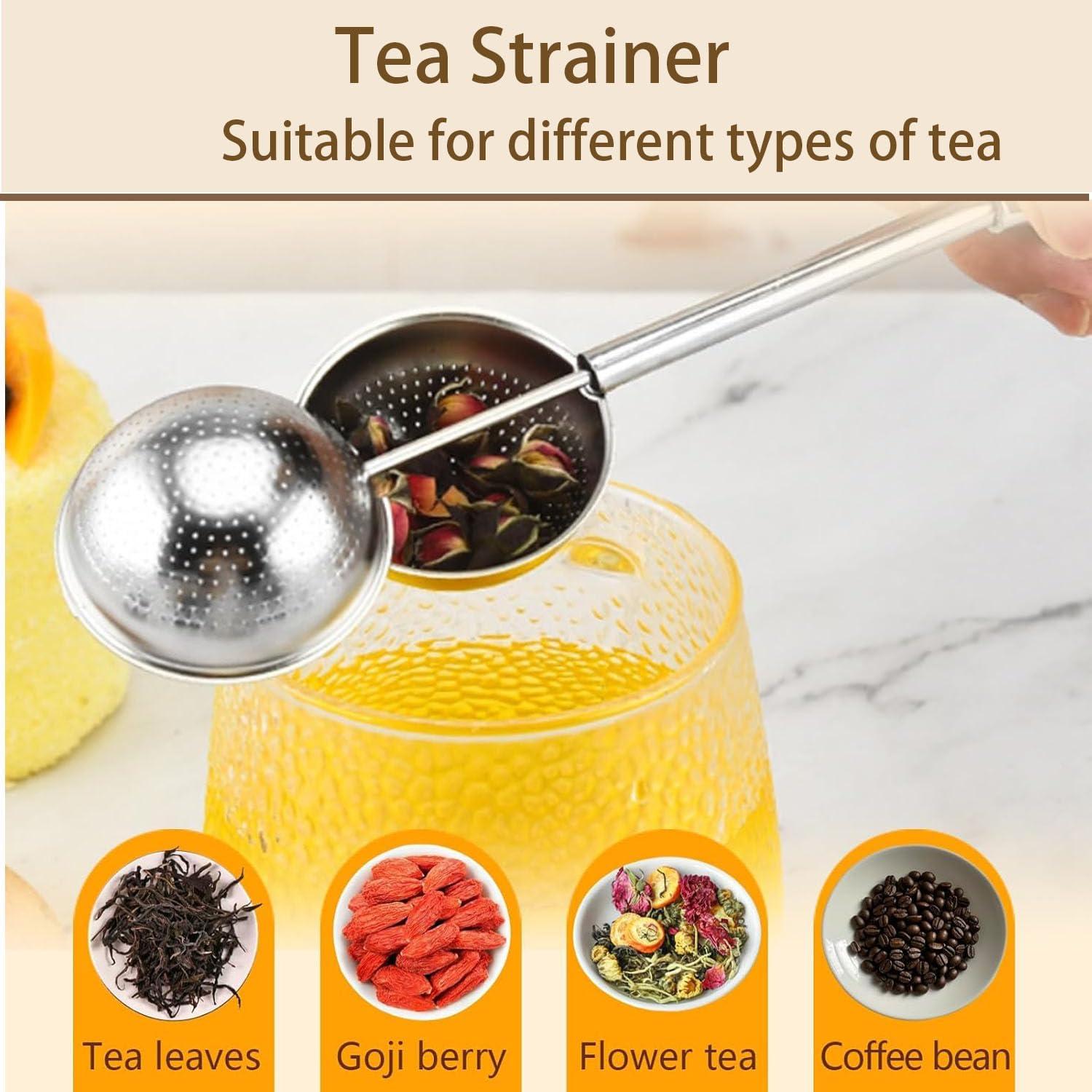Colador de Té Acero Inoxidable 2 Piezas Infusor Multifuncional