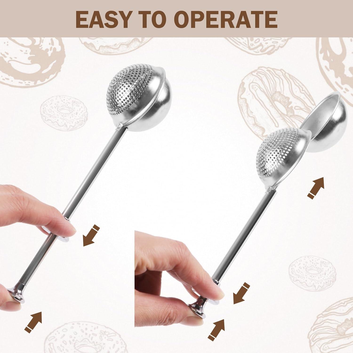 Colador de Té Acero Inoxidable 2 Piezas Infusor Multifuncional