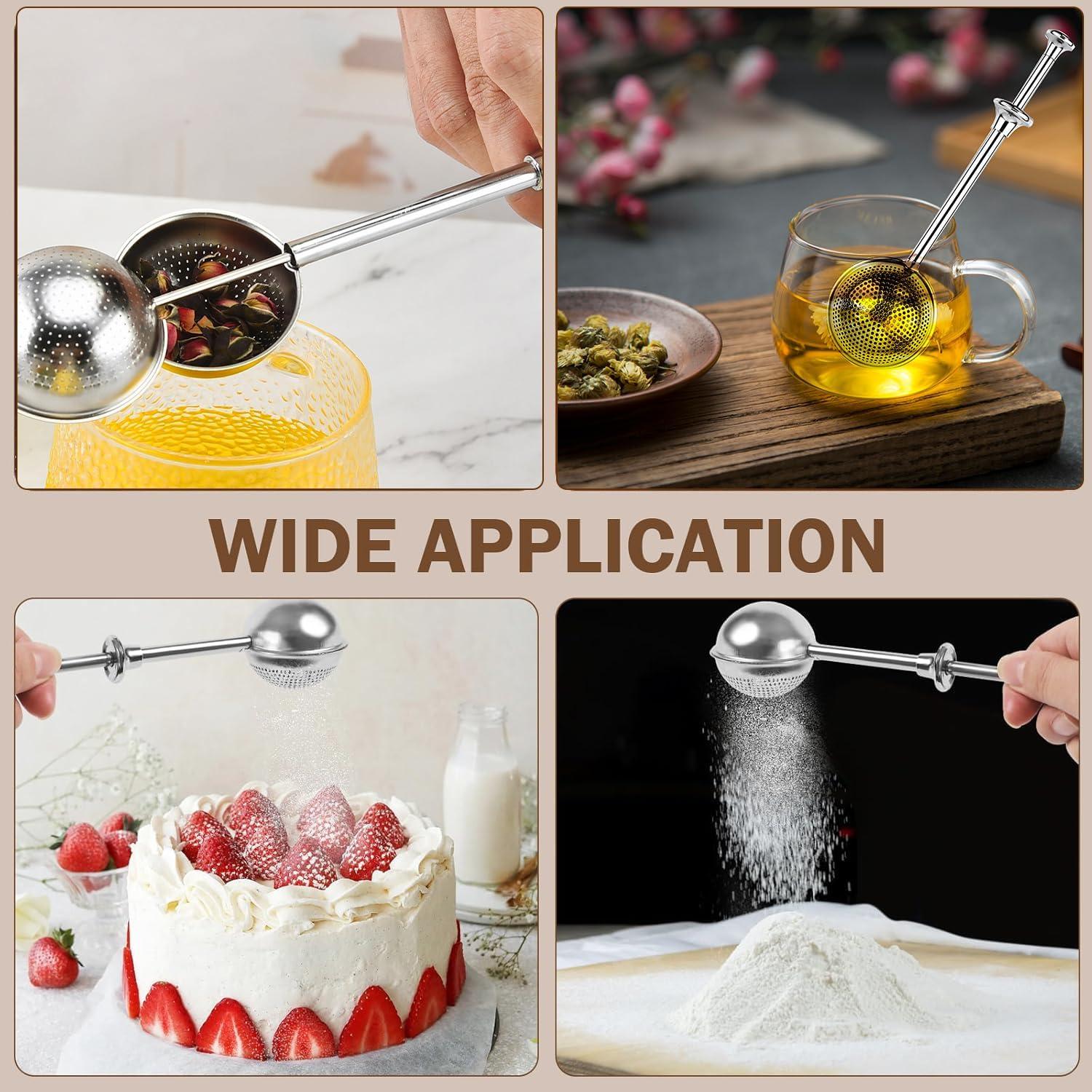 Colador de Té Acero Inoxidable 2 Piezas Infusor Multifuncional