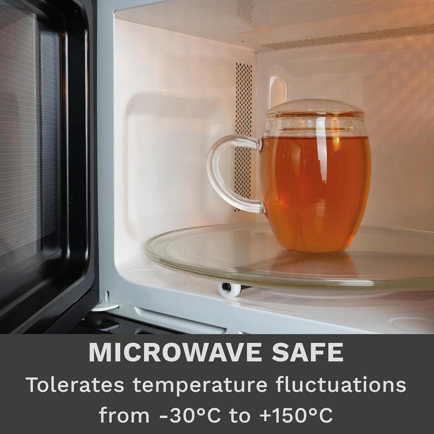 Vaso de Té Creano 400ml con Infusor y Tapa - Apto Microondas