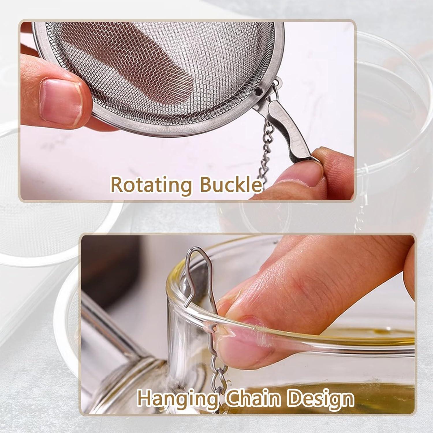 Colador de Té Medsuo 2pcs Acero Inoxidable 5cm Redondo