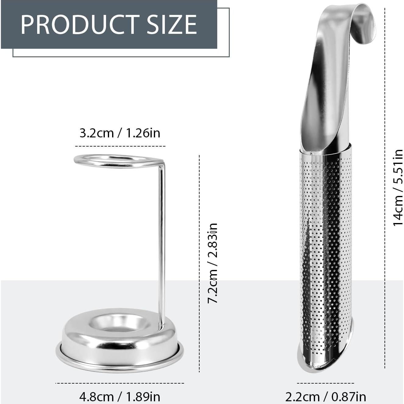 Juego de Infusores de Té de Acero Inoxidable Holyenten - 2 Piezas