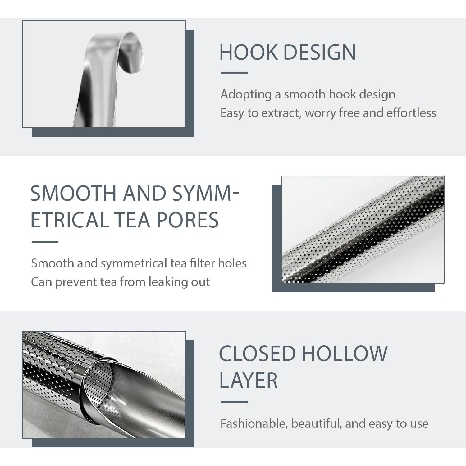 Juego de Infusores de Té de Acero Inoxidable Holyenten - 2 Piezas