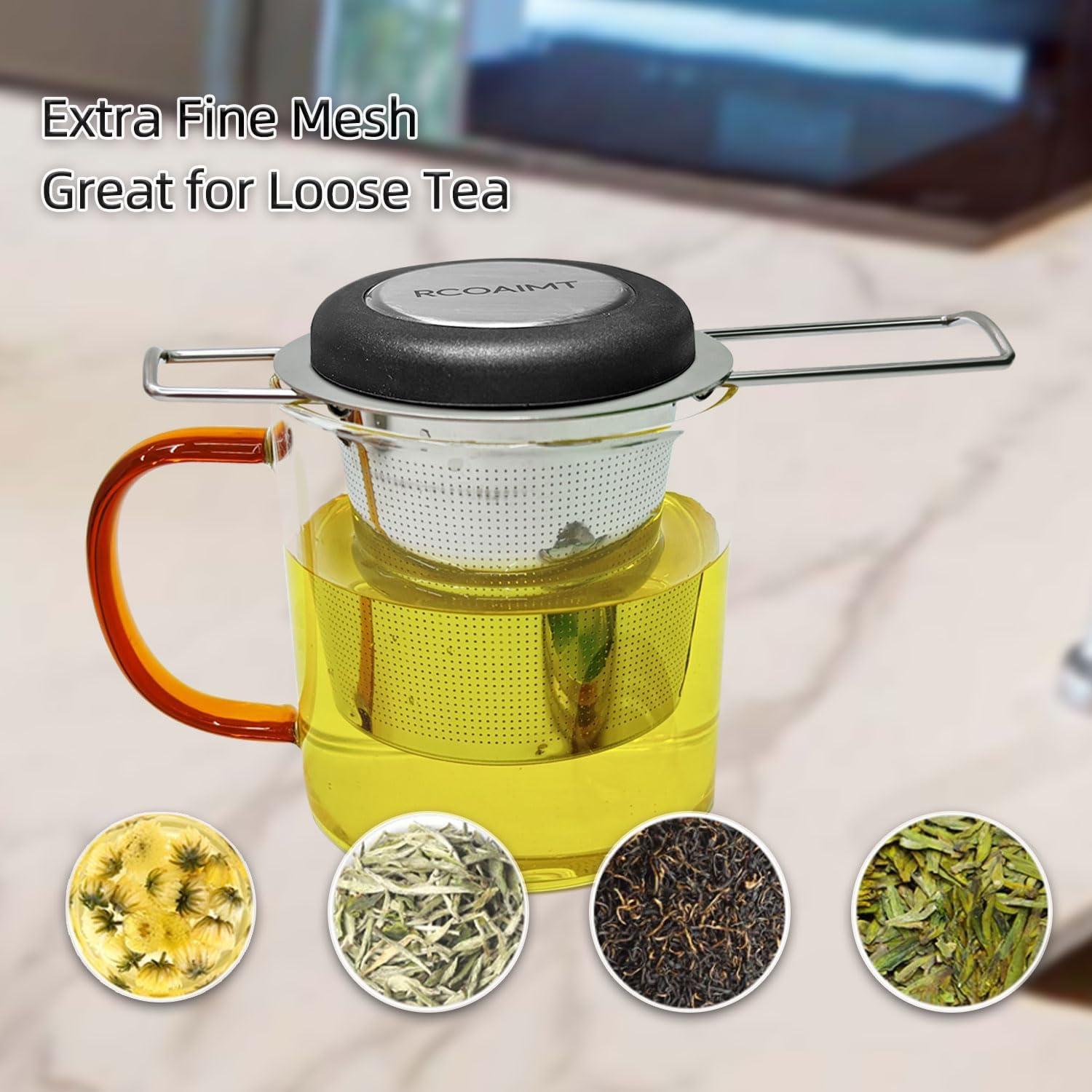 Paquete de 2 coladores de té RCOAIMT de acero inoxidable