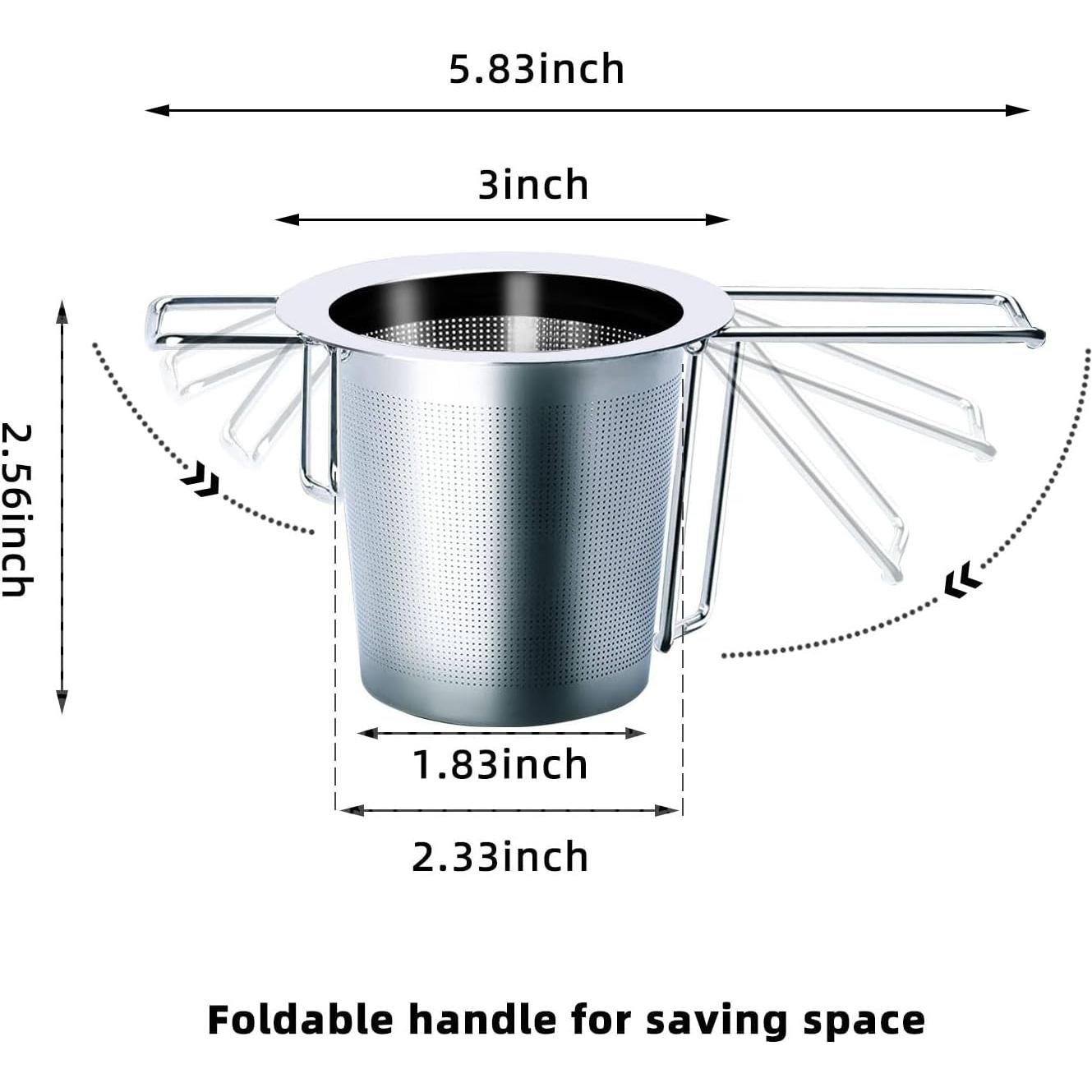 Paquete de 2 coladores de té RCOAIMT de acero inoxidable