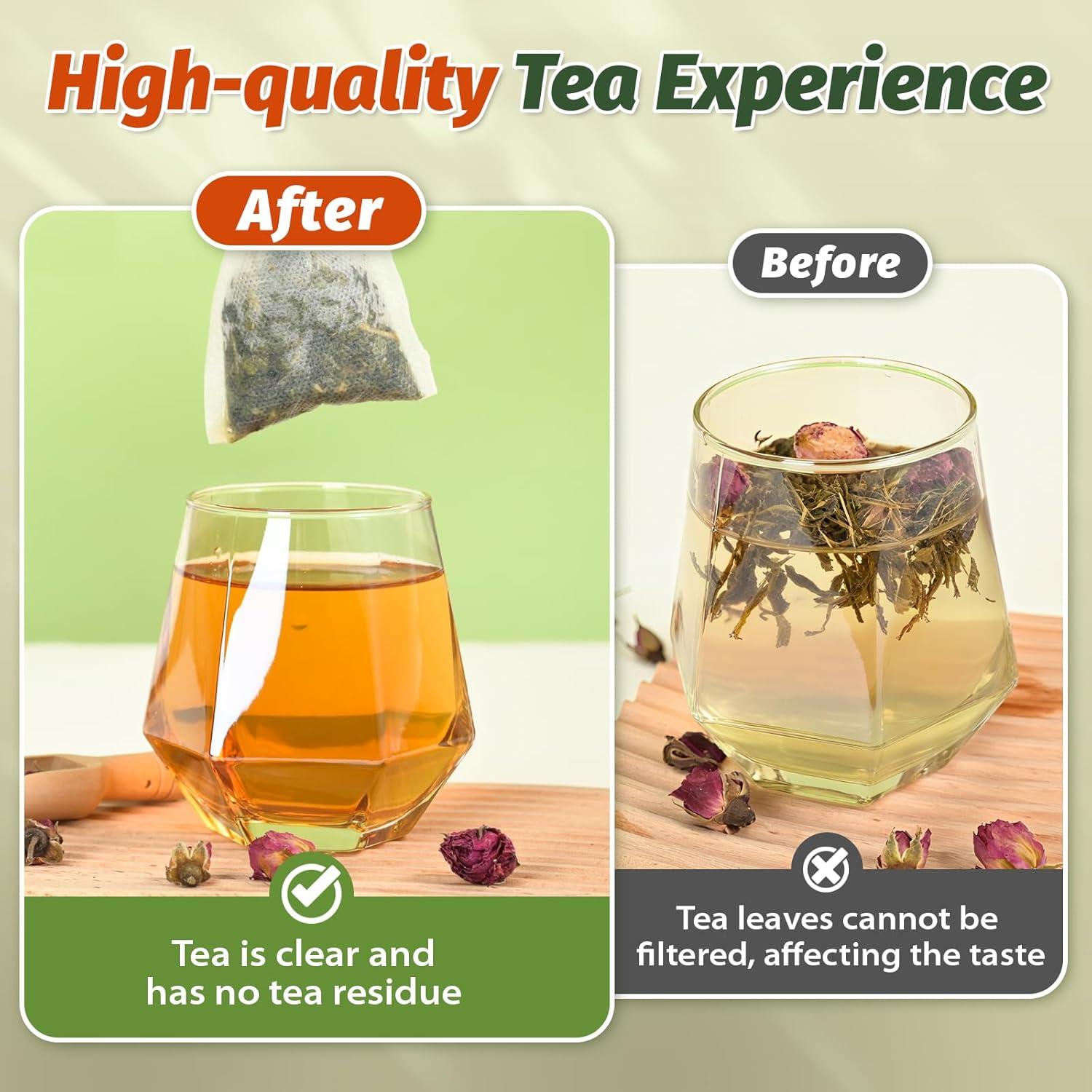 300 Bolsas de Té Desechables TOINSIX 9x7 cm para Infusiones