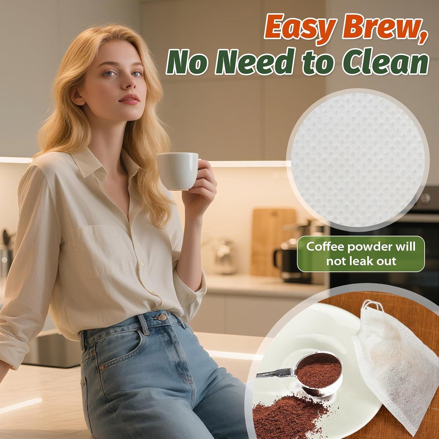 300 Bolsas de Té Desechables TOINSIX 9x7 cm para Infusiones