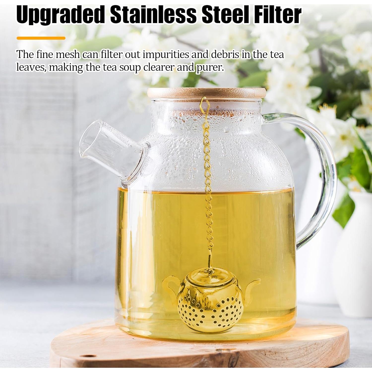 Infusor de Té SureOBliss 2PCS Acero Inoxidable Oro