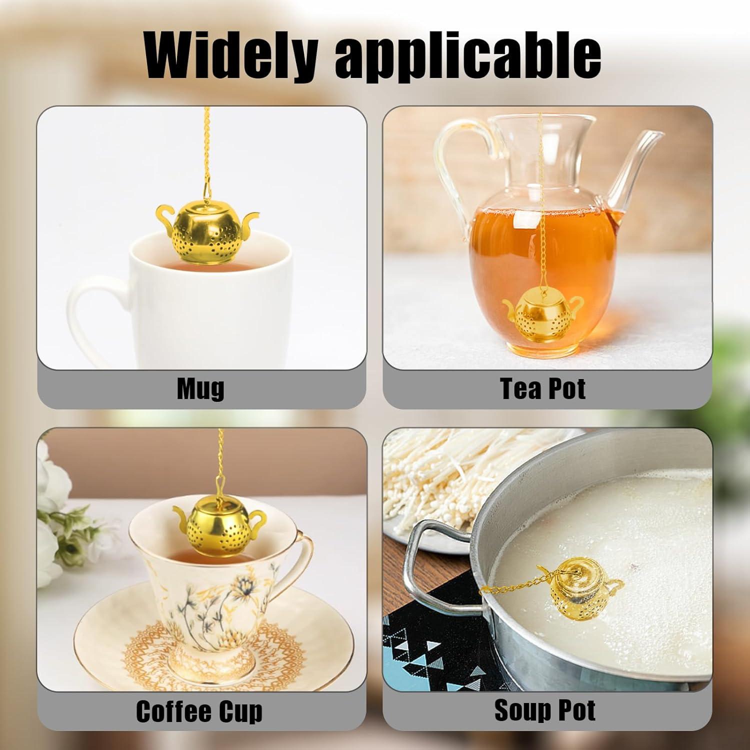 Infusor de Té SureOBliss 2PCS Acero Inoxidable Oro