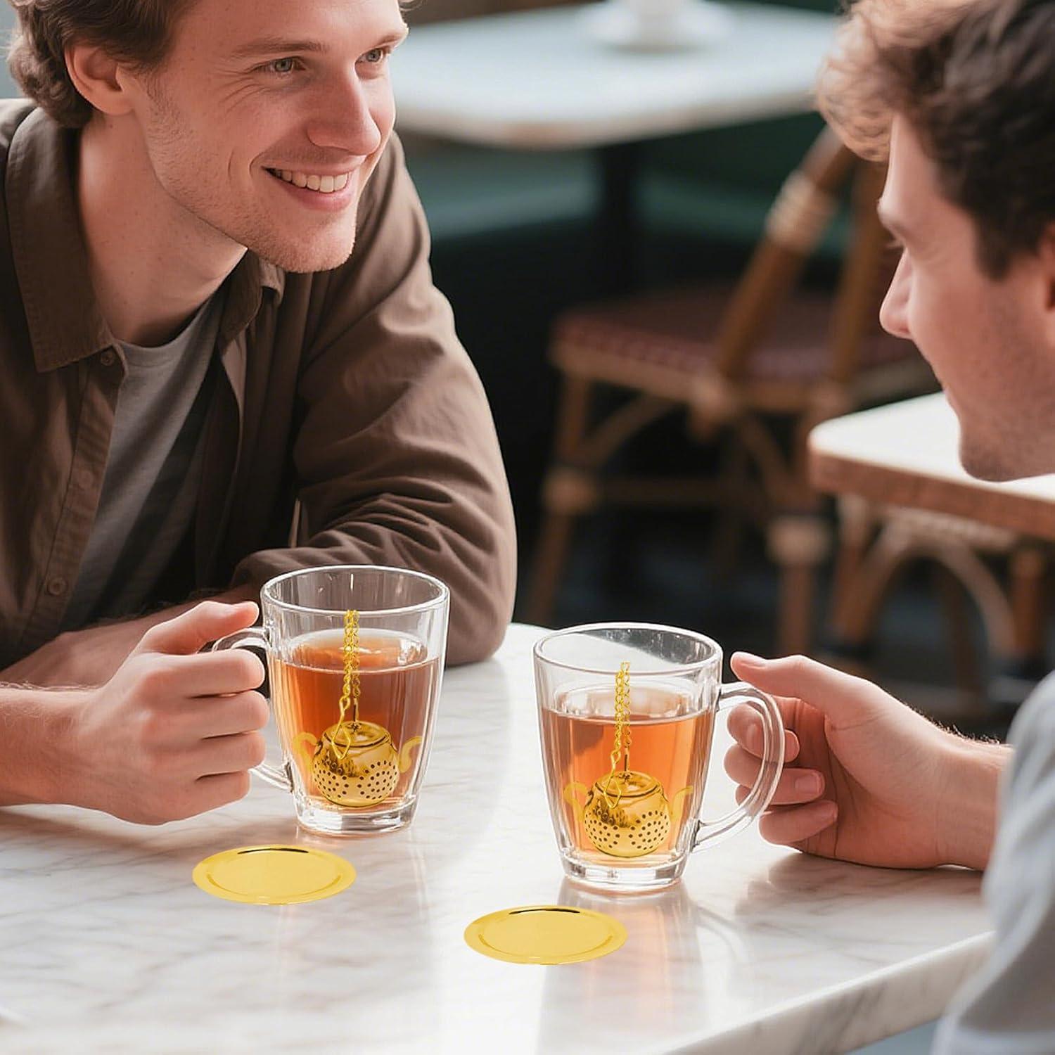 Infusor de Té SureOBliss 2PCS Acero Inoxidable Oro