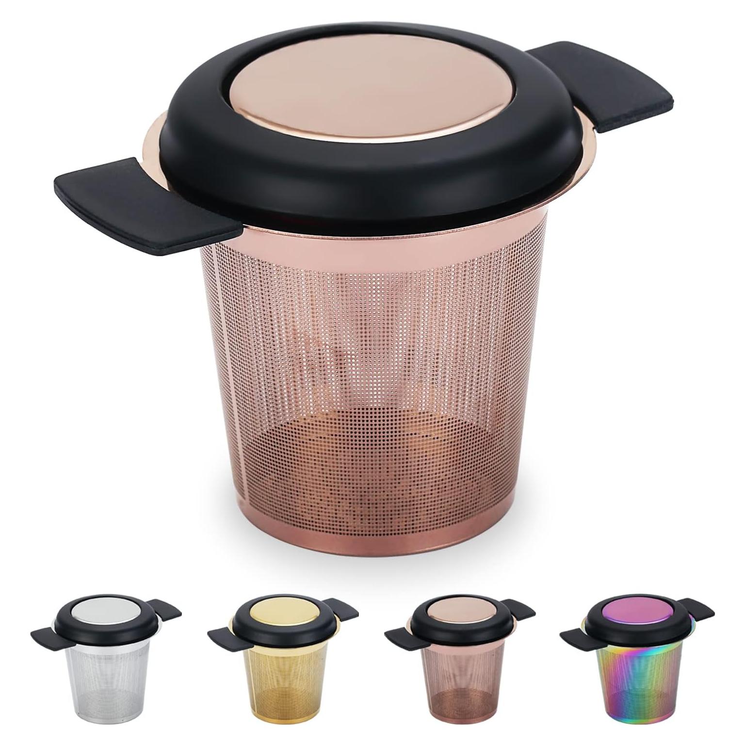 Infusor de Té Kyraton Oro Rosa Acero Inoxidable 9.5cm