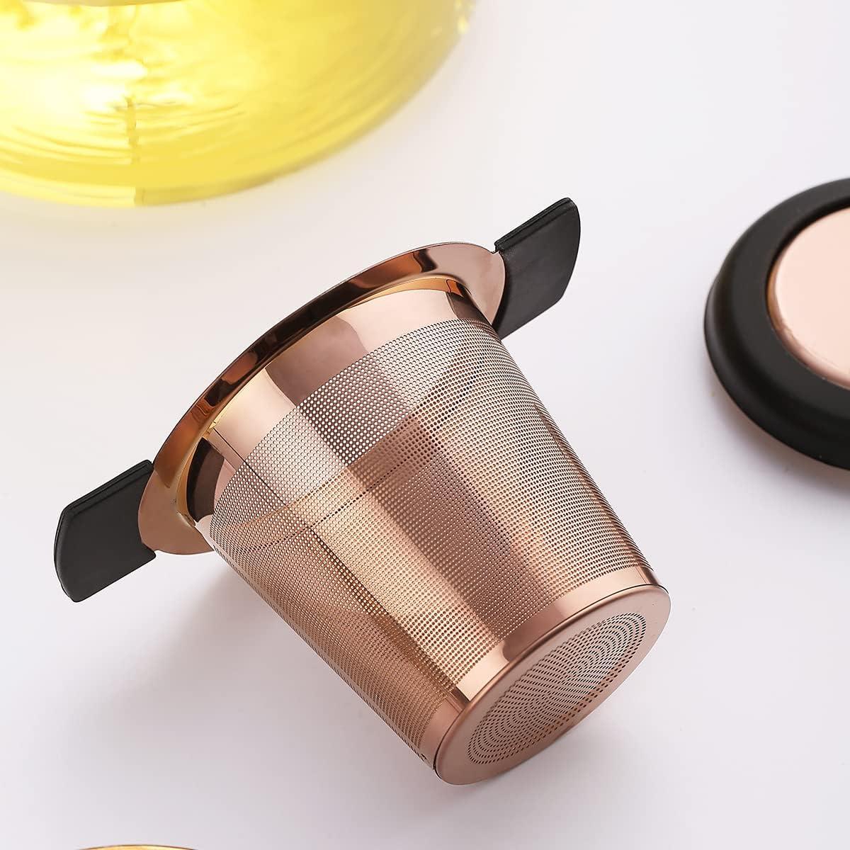 Infusor de Té Kyraton Oro Rosa Acero Inoxidable 9.5cm