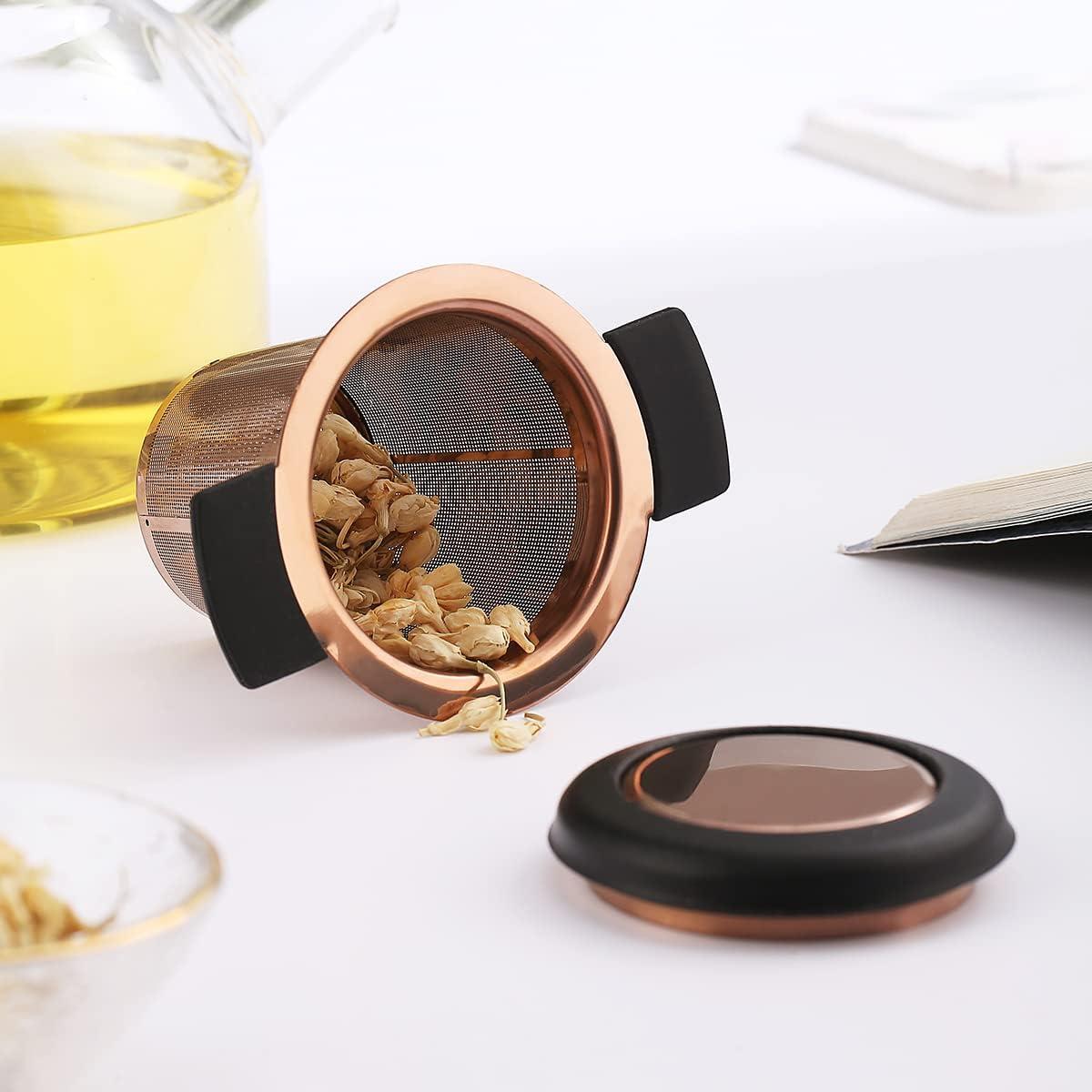 Infusor de Té Kyraton Oro Rosa Acero Inoxidable 9.5cm