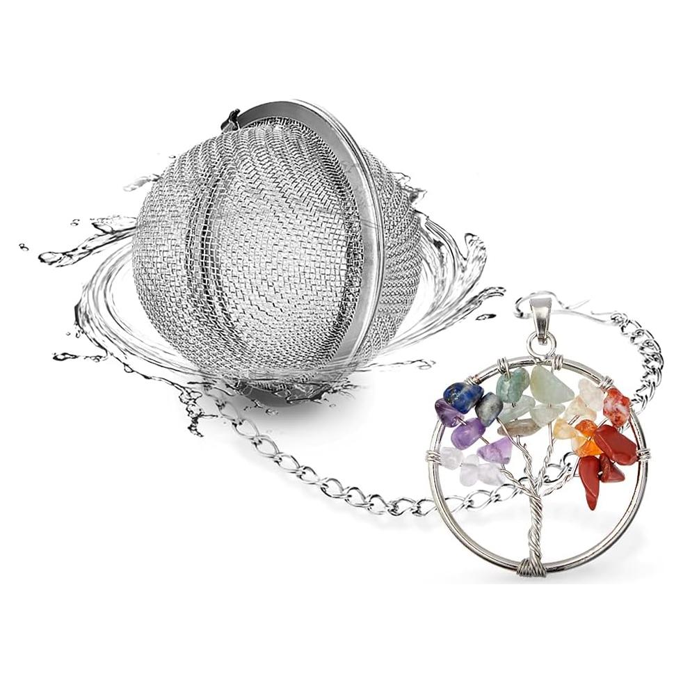 Infusor de Té NSTaygate con Colgante de Cuarzo 7 Chakras