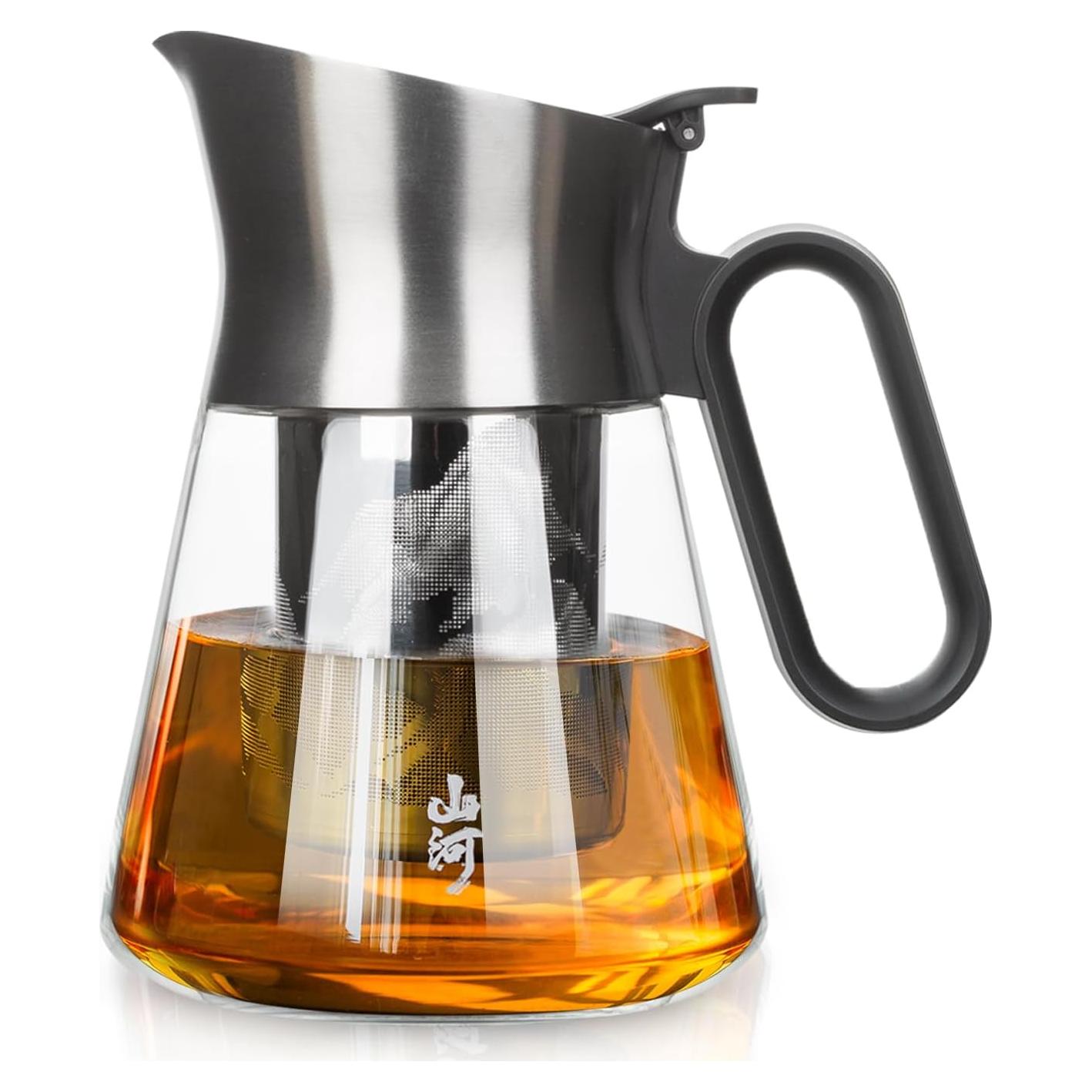 Tetera de Vidrio ZENS con Infusor 0.68L Acero Inoxidable