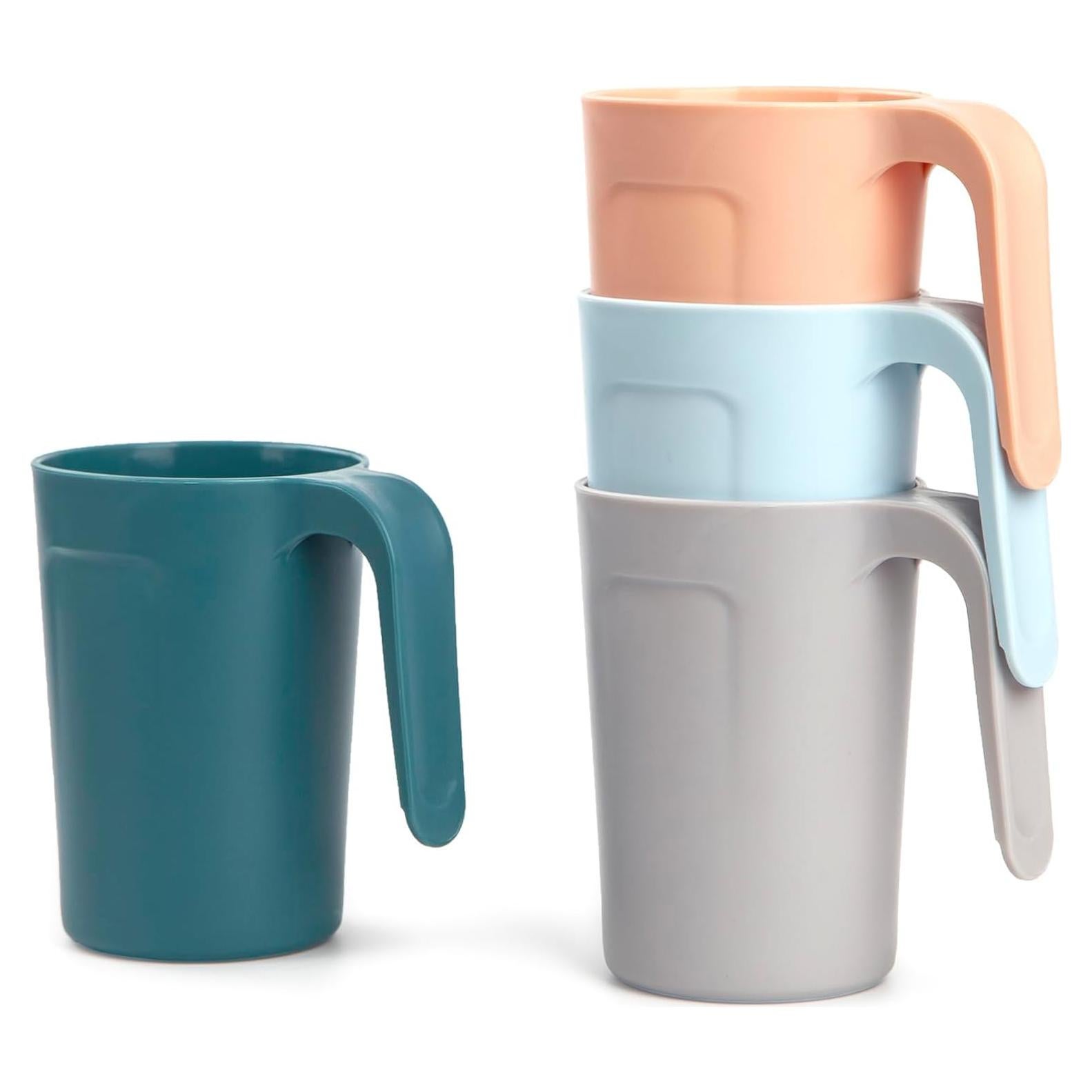 Set de 4 Tazas de Plástico Reutilizables 12 oz Zoeynex