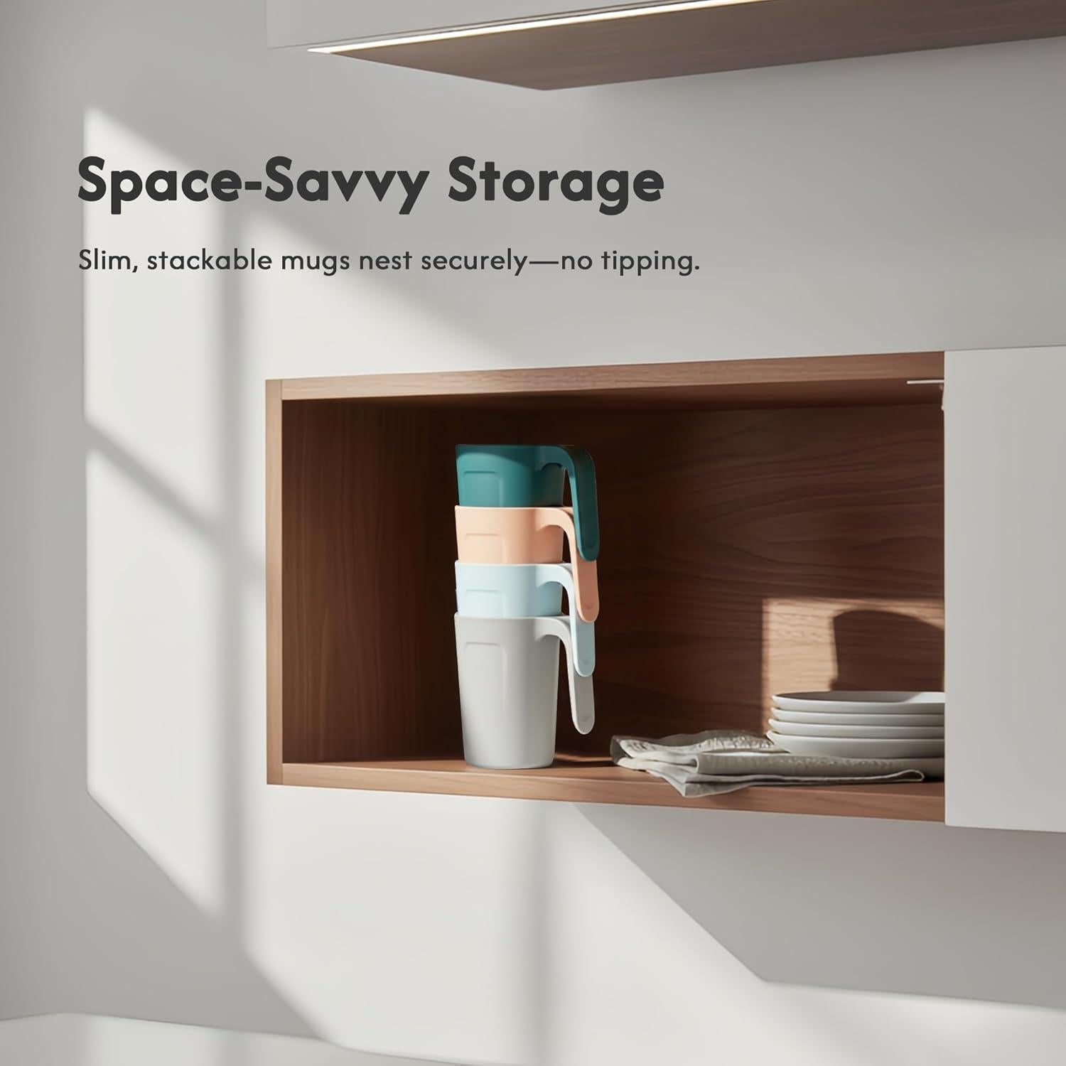 Set de 4 Tazas de Plástico Reutilizables 12 oz Zoeynex