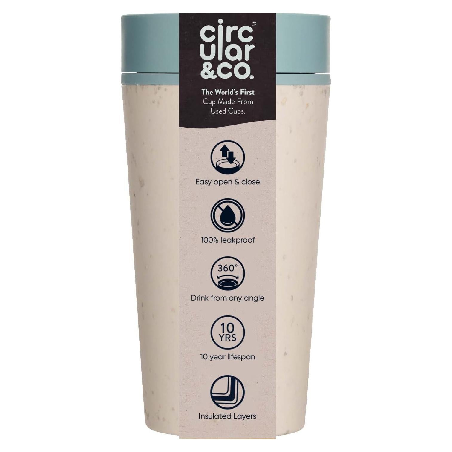 Taza de café reutilizable Circular and Co 340ml - A prueba de fugas
