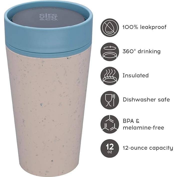 Taza de café reutilizable Circular and Co 340ml - A prueba de fugas