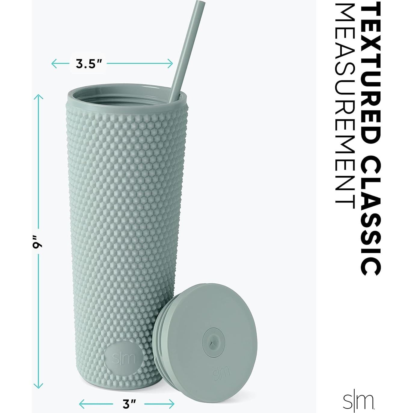 Vaso de Plástico Reutilizable Simple Modern 24oz Blanco