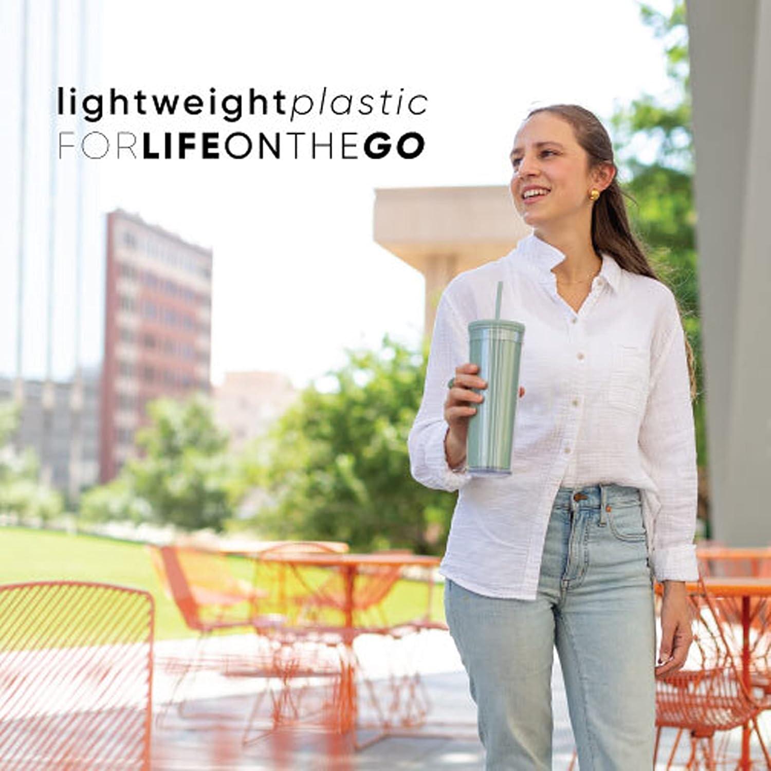 Vaso de Plástico Reutilizable Simple Modern 24oz Blanco