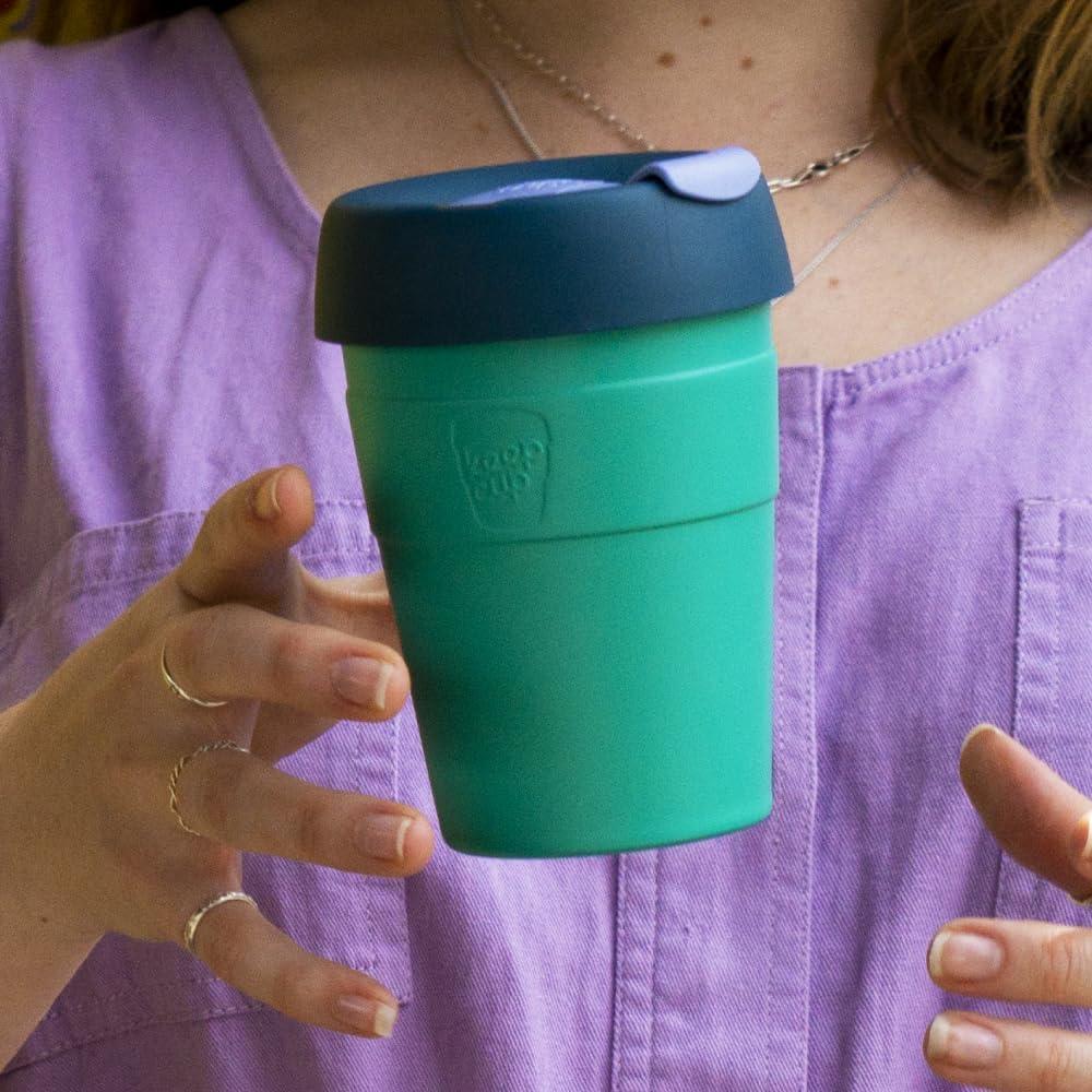 Taza de Café Reutilizable KeepCup 16oz Acero Inoxidable Aislado