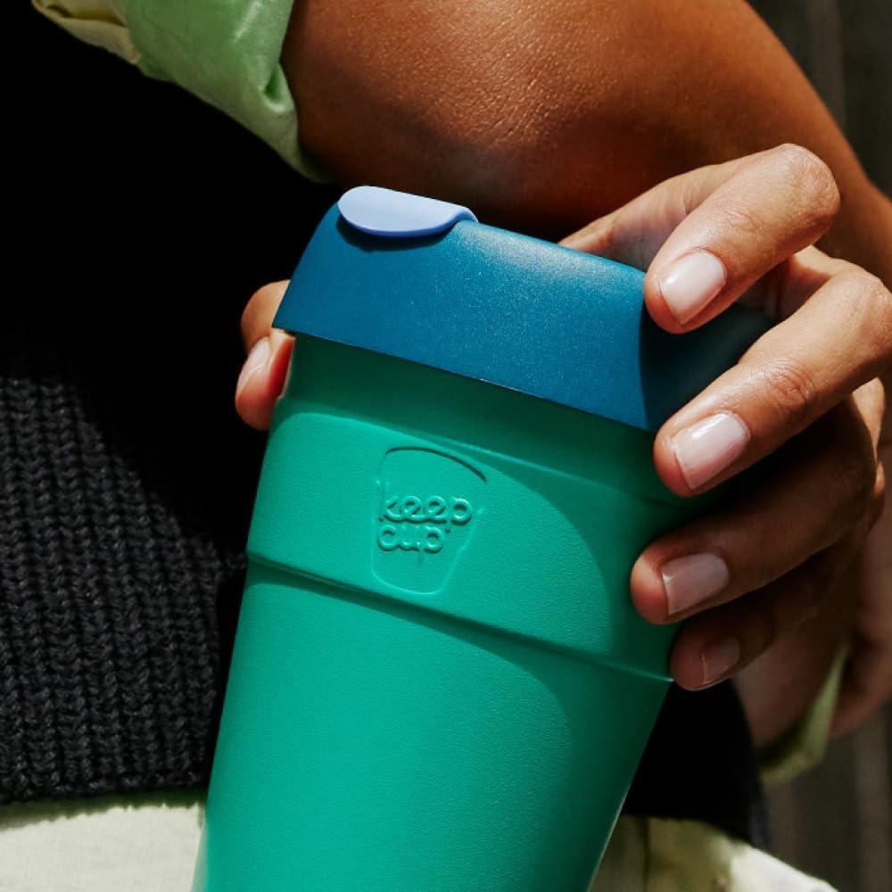 Taza de Café Reutilizable KeepCup 16oz Acero Inoxidable Aislado
