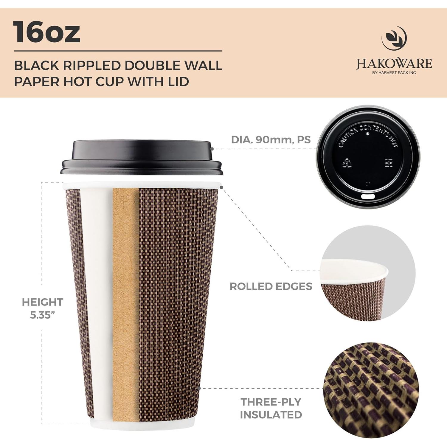 Tazas de café desechables 16 oz Harvest Pack 85 unidades