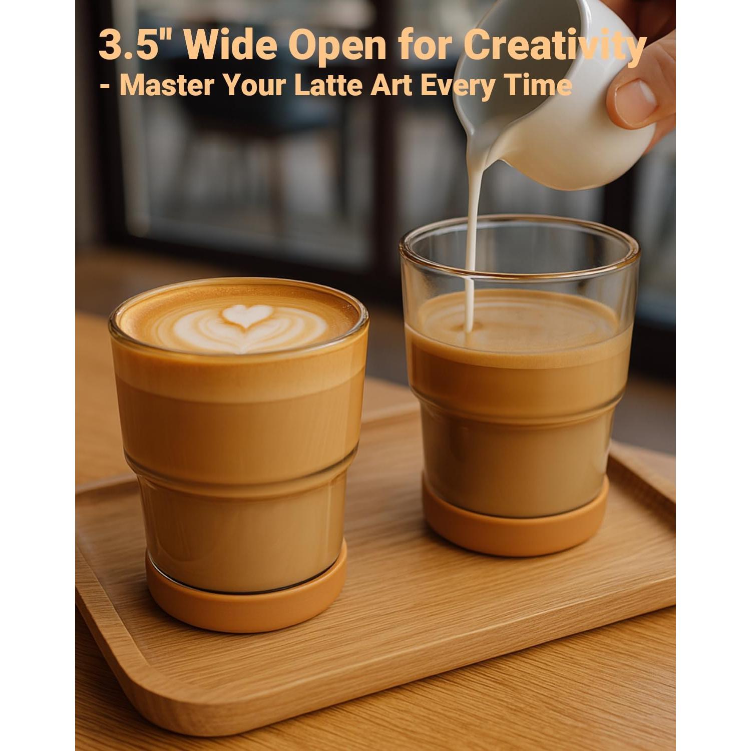 Vasos de Café Helado Zukro 384 ml con Tapa de Bambú - Paquete de 2