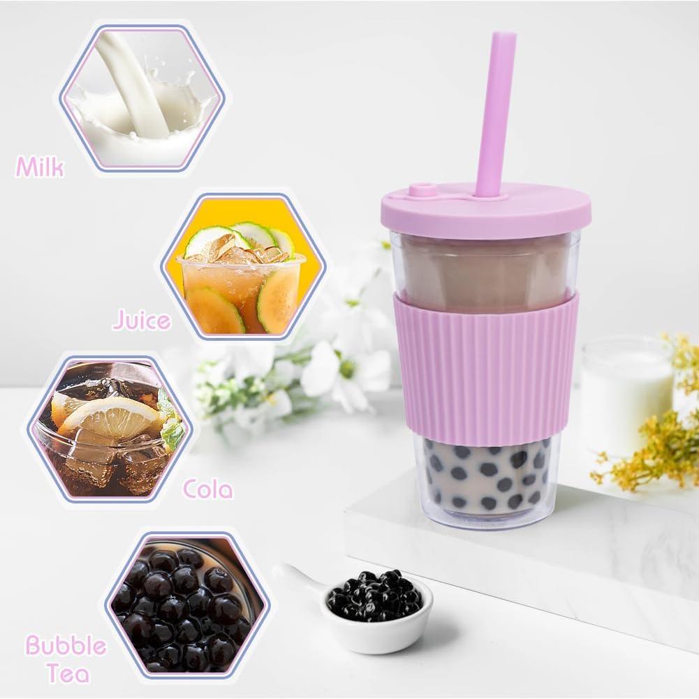 Paquete de 2 Tazas Reutilizables UHAPEER 500ml Aisladas