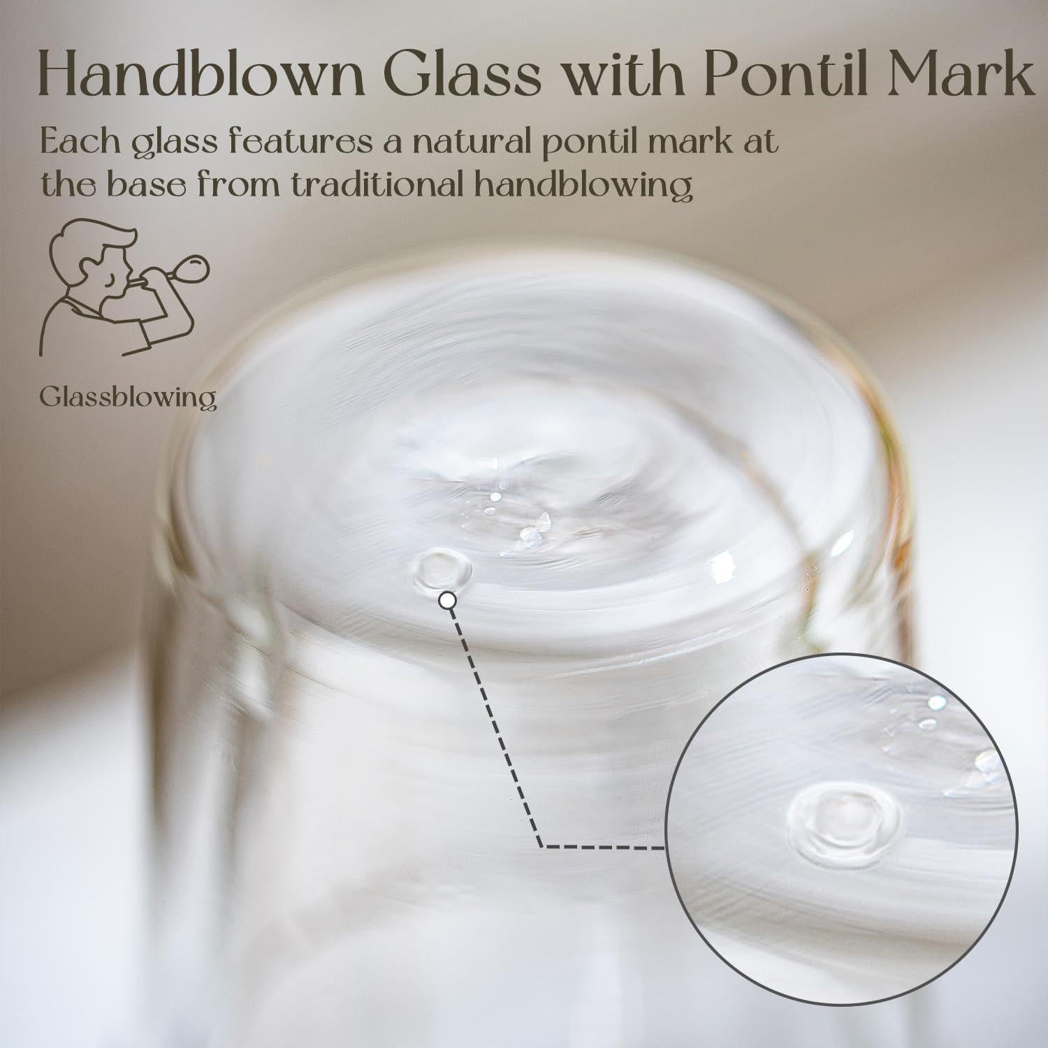 Vasos de Vidrio Borosilicato Doble Pared KEMORELA 473ml 2PCS