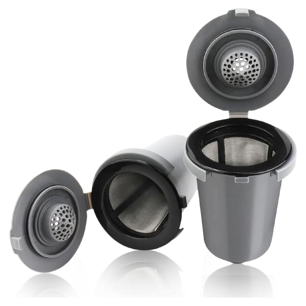 Tazas de Filtro Reutilizables BRENSTEN para Cafeteras Cuisinart - Paquete de 2 con Filtros de Malla