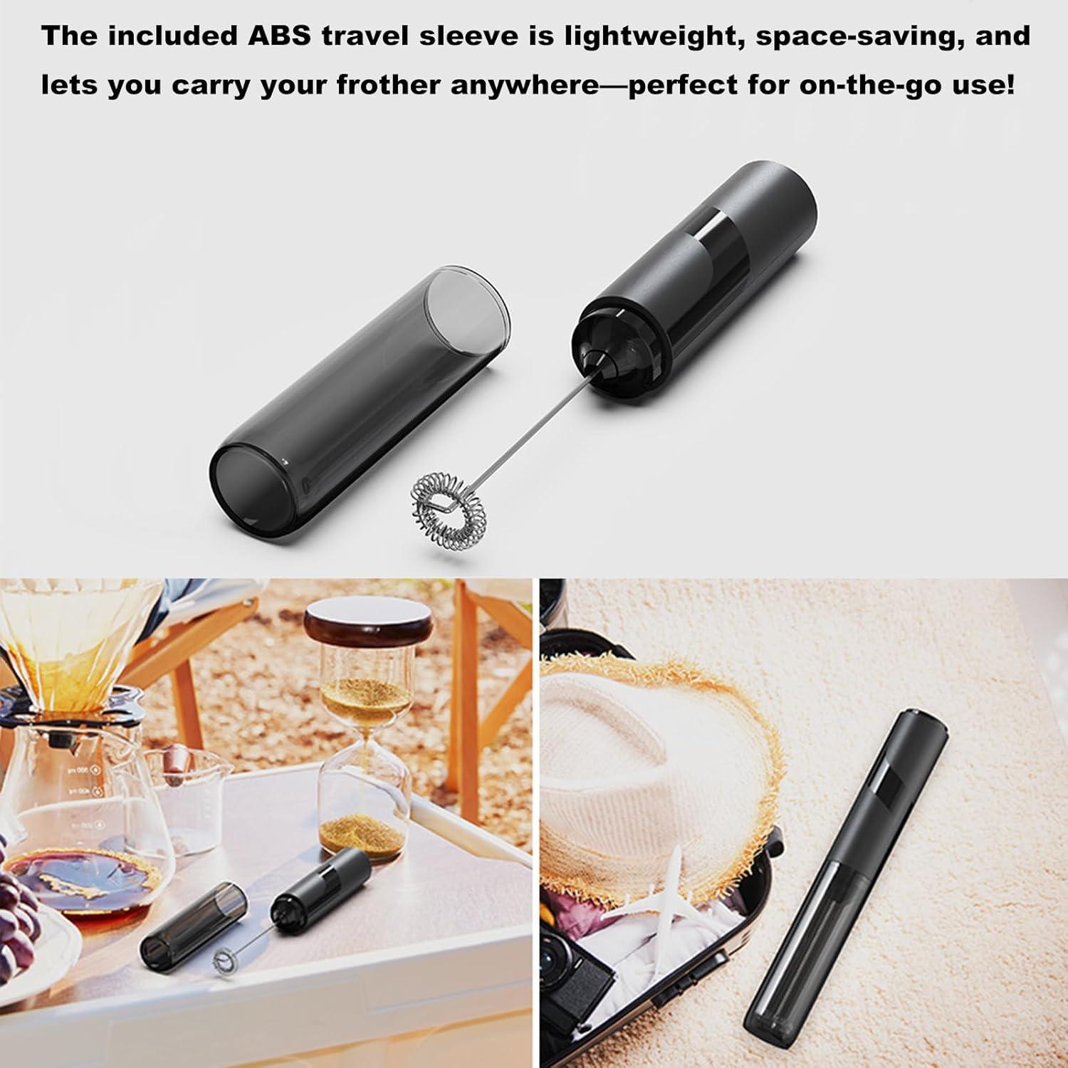 Espumador de Leche DENENTT NPQ con Tapa - 108.9g, Silencioso