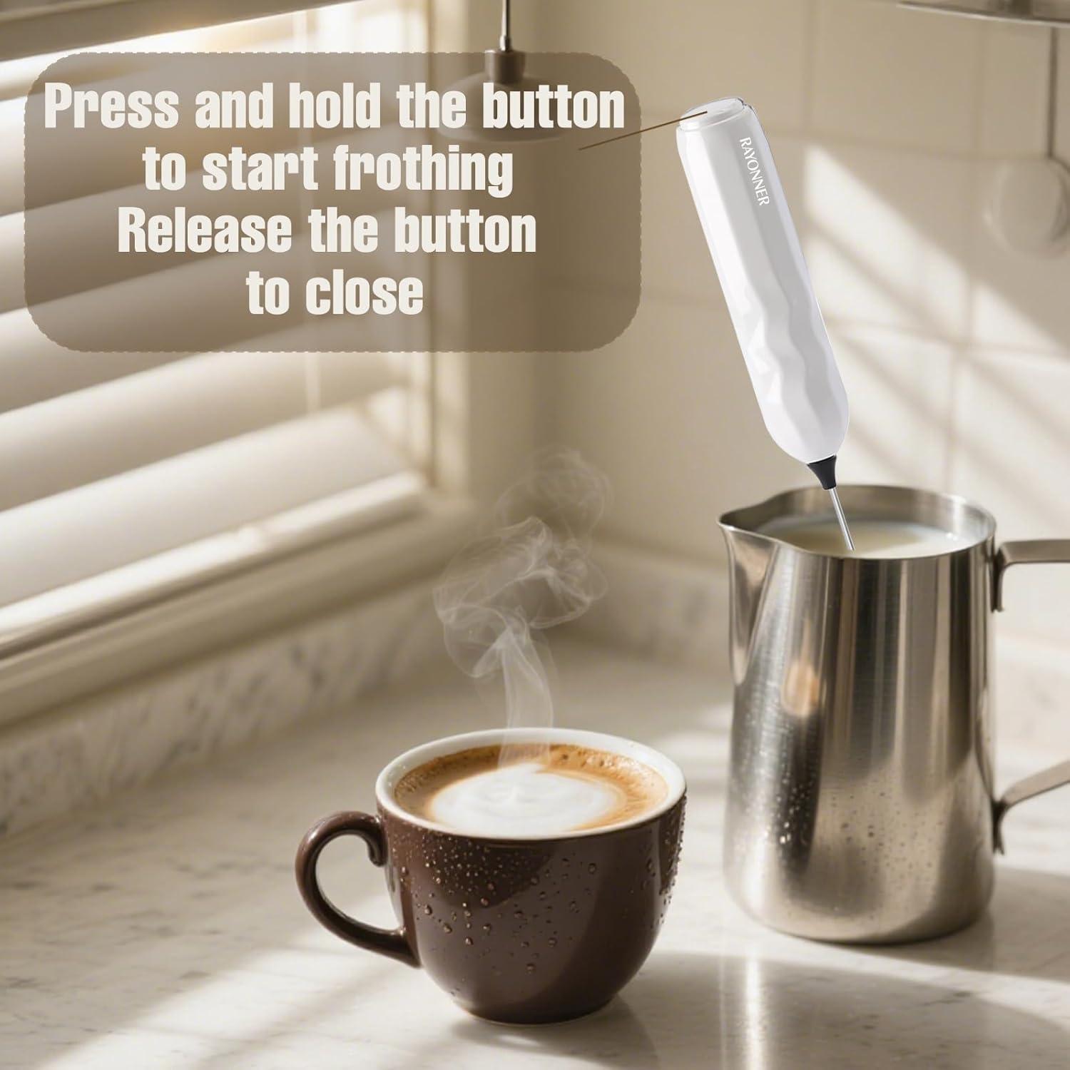 Espumador de Leche RAYONNER CHN001 Blanco - Sin Cable