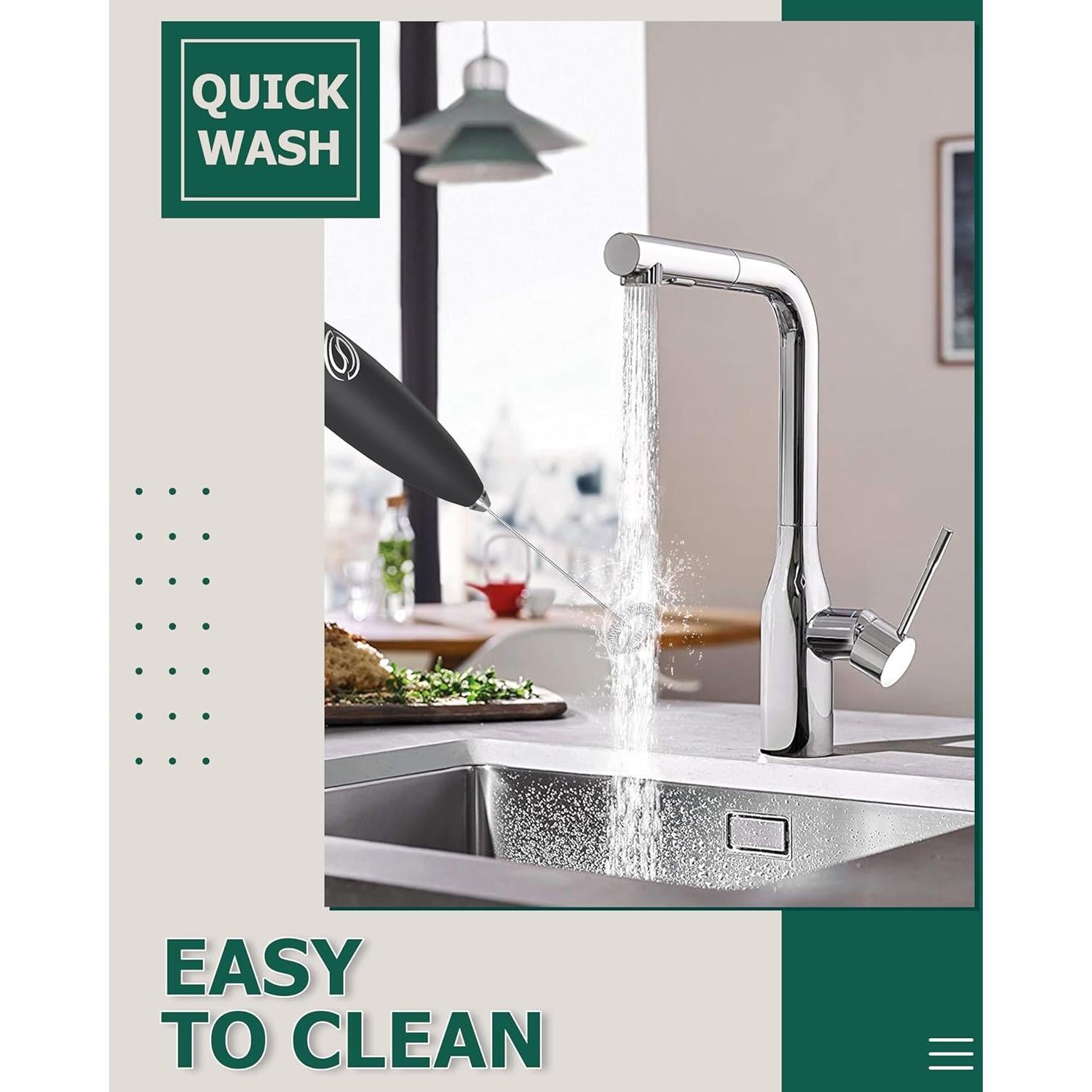 Batidor de Leche Eléctrico HeyLotie MFB Negro 0.1kg