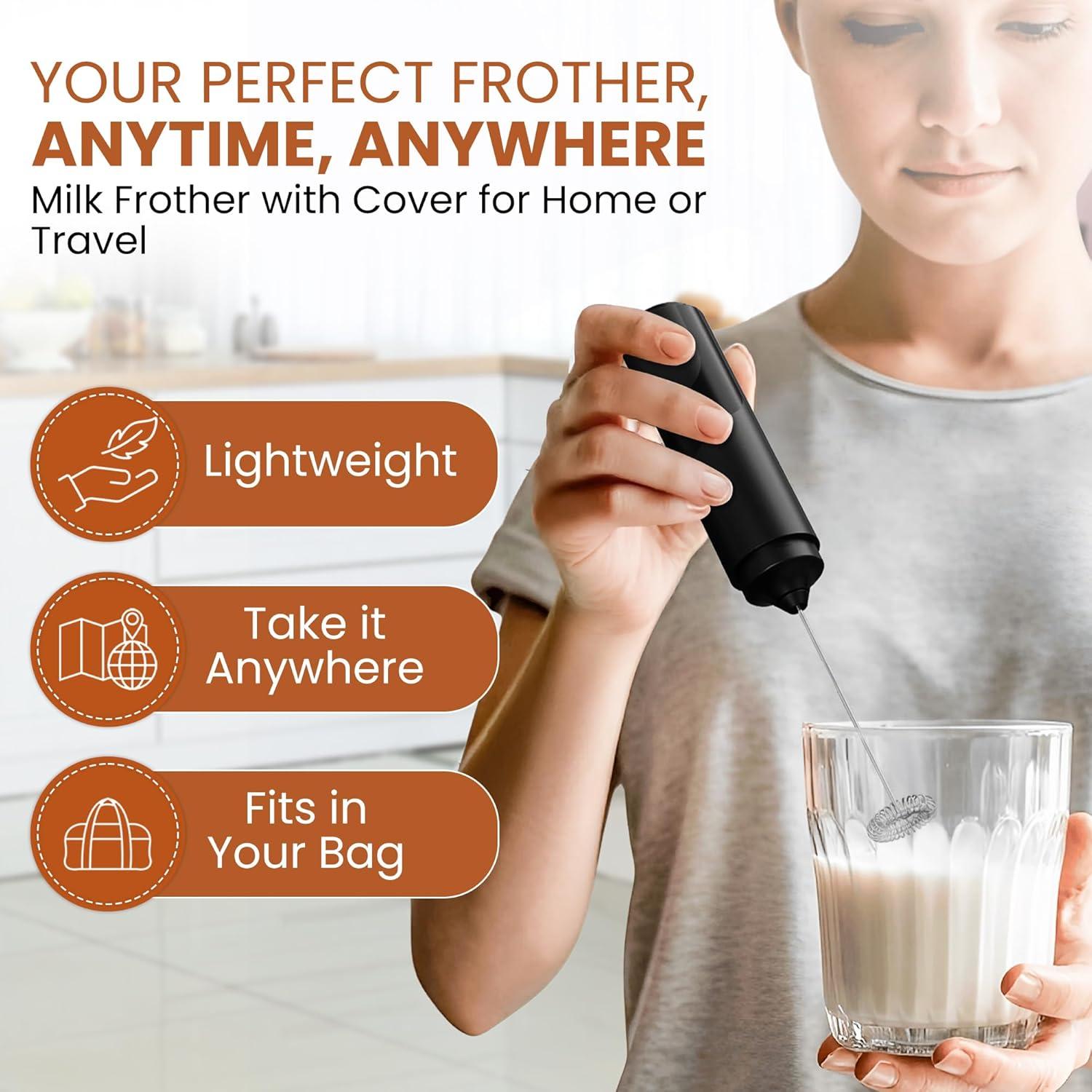 Espumador de Leche Portátil ALPSPEAKS con Cubierta - 108g