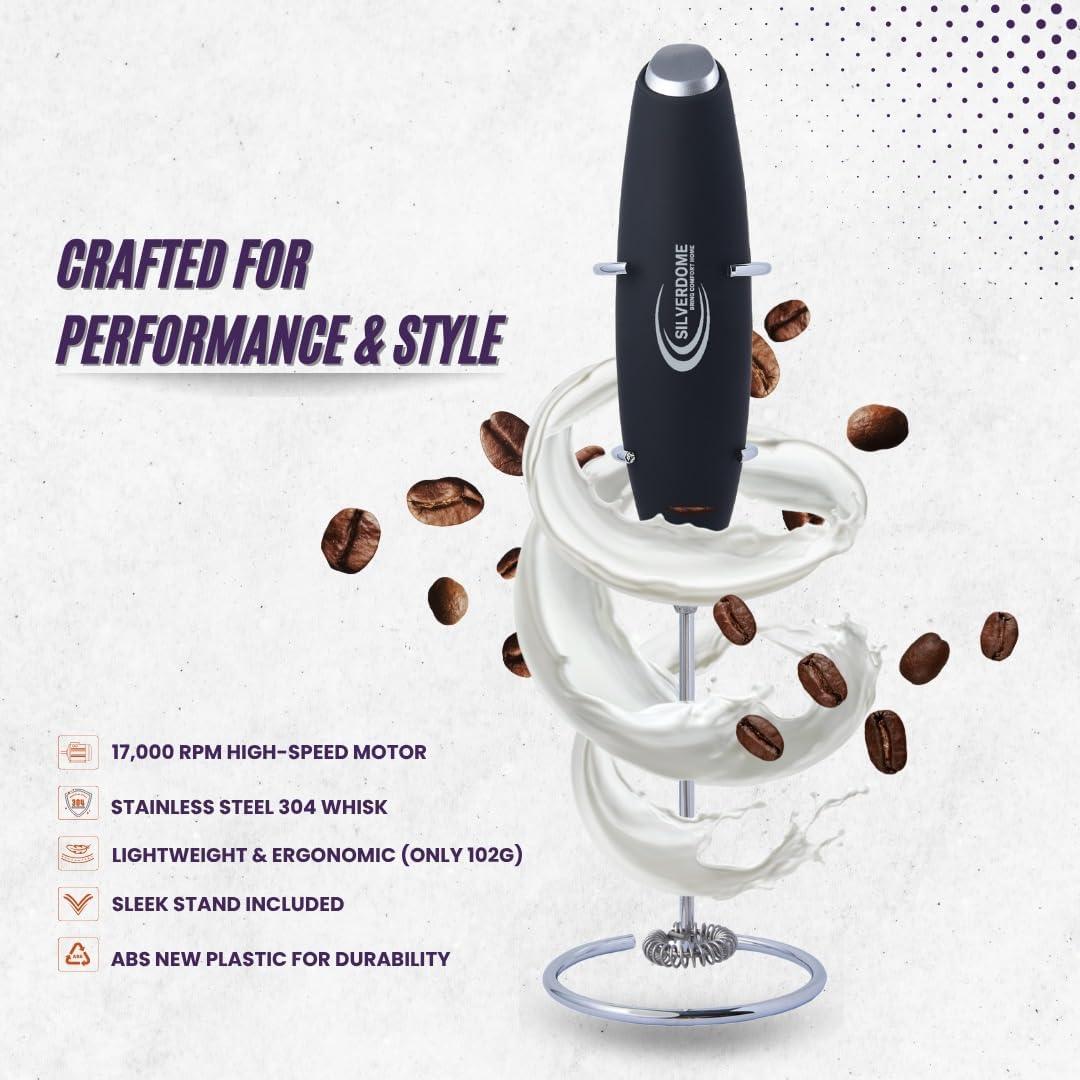 Batidor de Leche Portátil Silverdome MMF-100 Acero Inoxidable