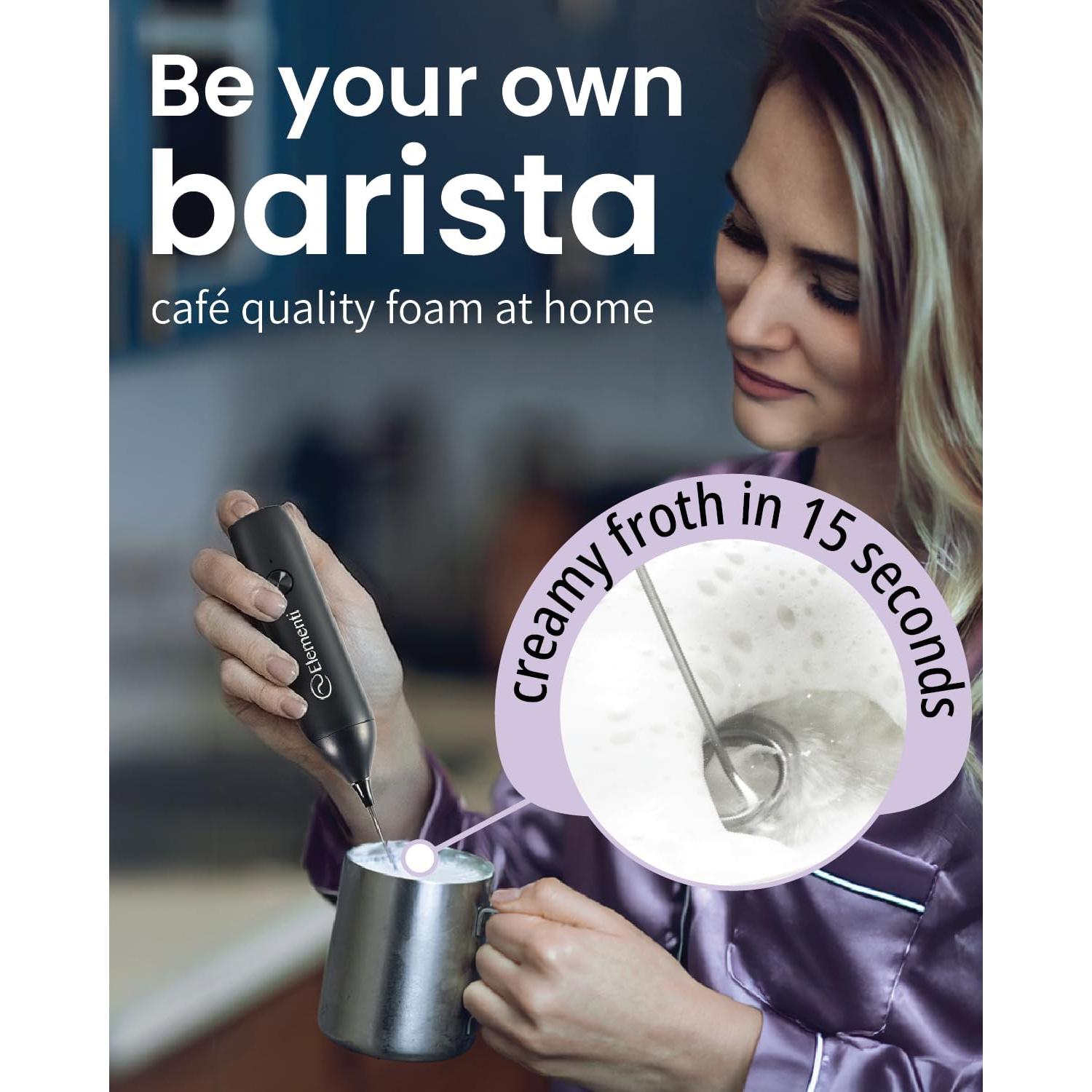 Espumador de Leche Recargable Elementi MFR-PRNT - Negro