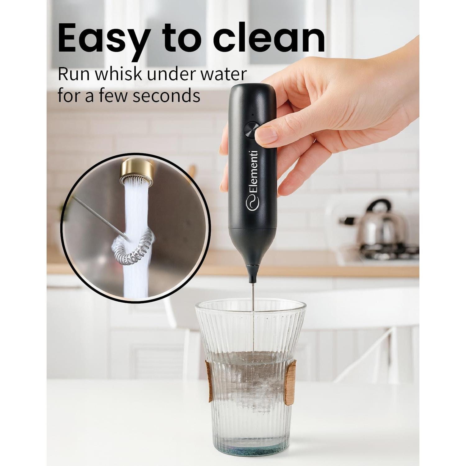 Espumador de Leche Recargable Elementi MFR-PRNT - Negro