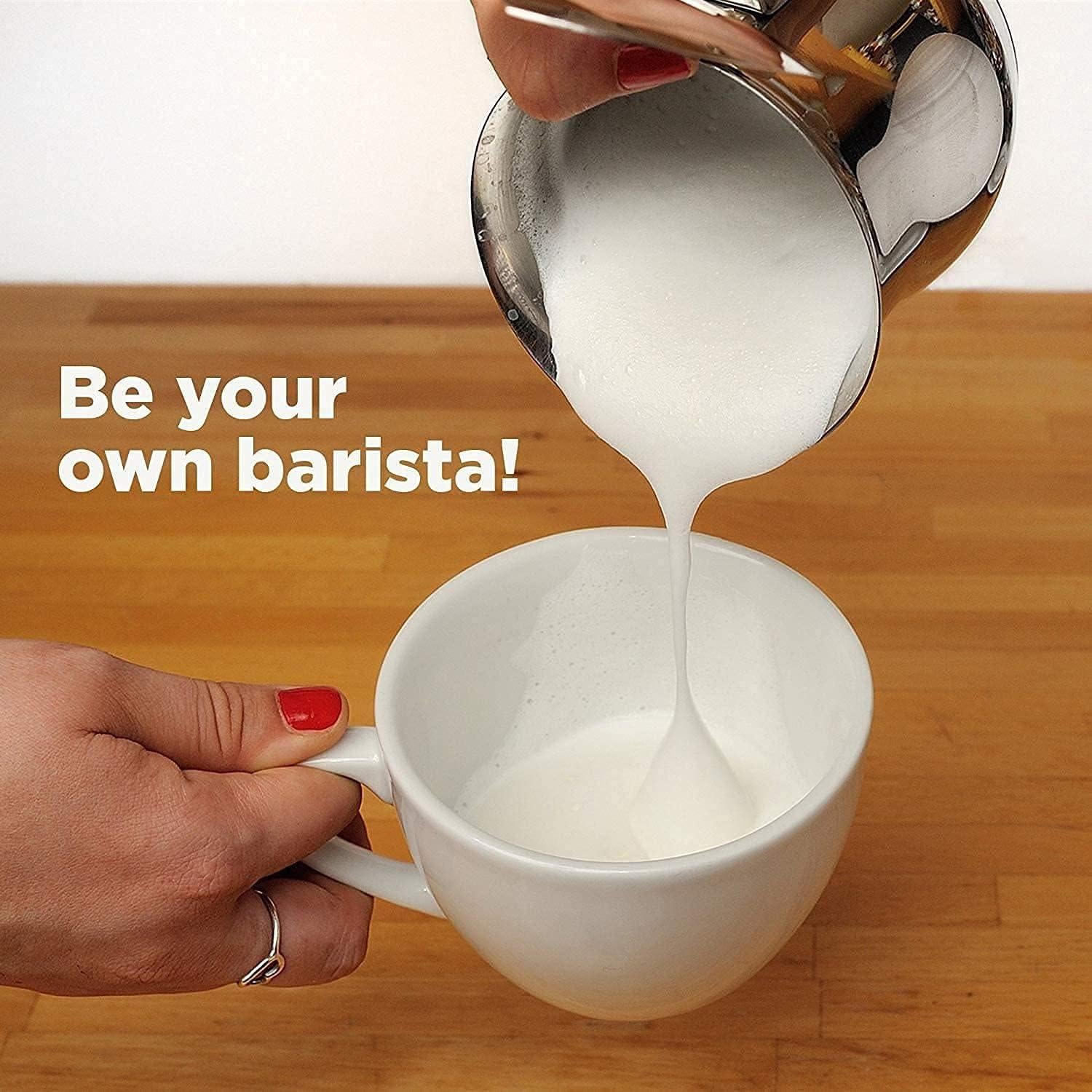 Batidor de Leche Eléctrico Portátil Zeattain - Acero Inoxidable